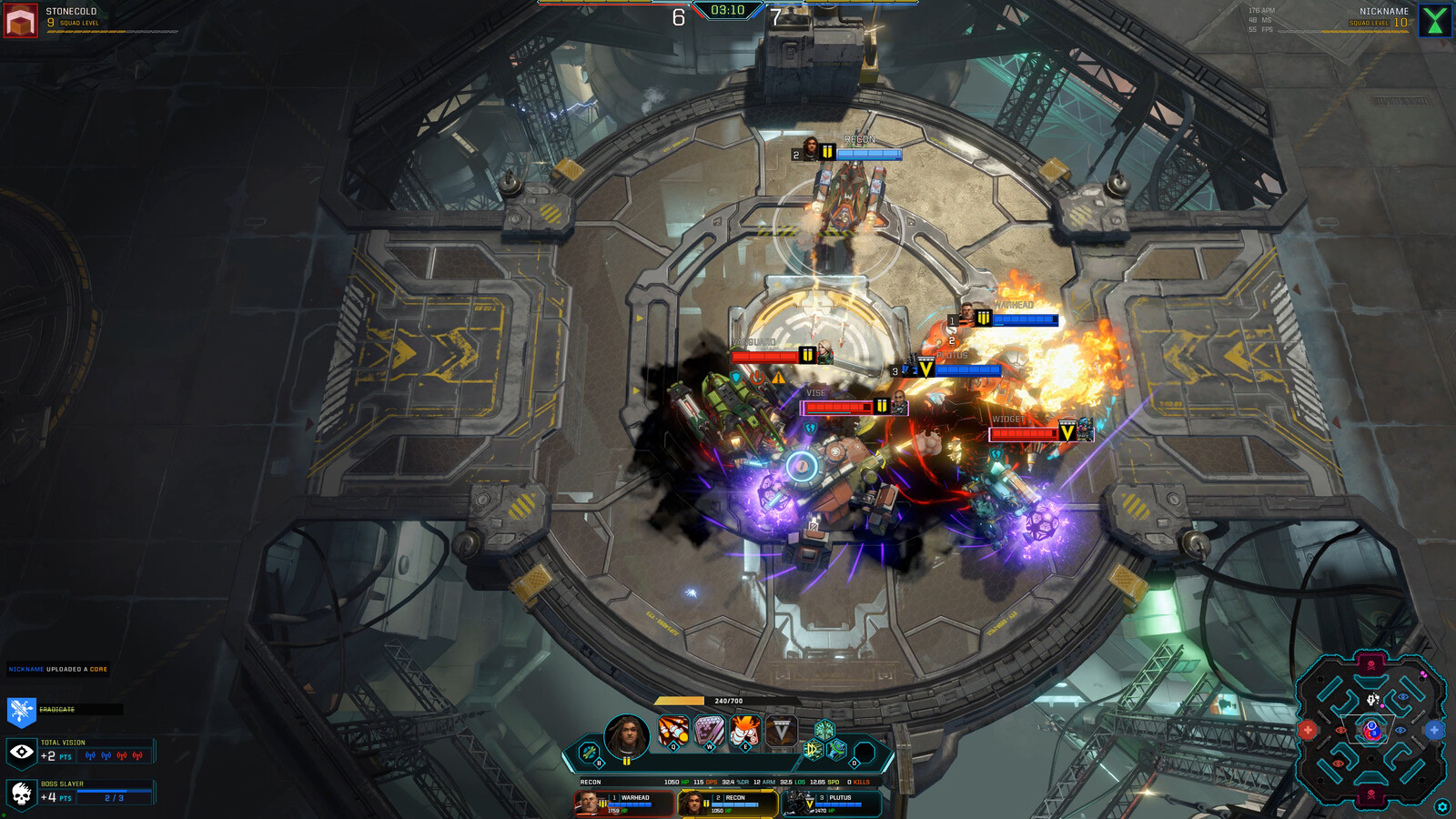 An in-game screenshot showing more of the mechanical zones of the environment.
