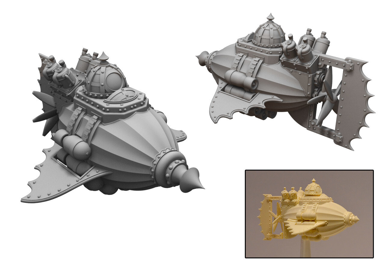 The Blight Airship I made as a slow bomber unit.