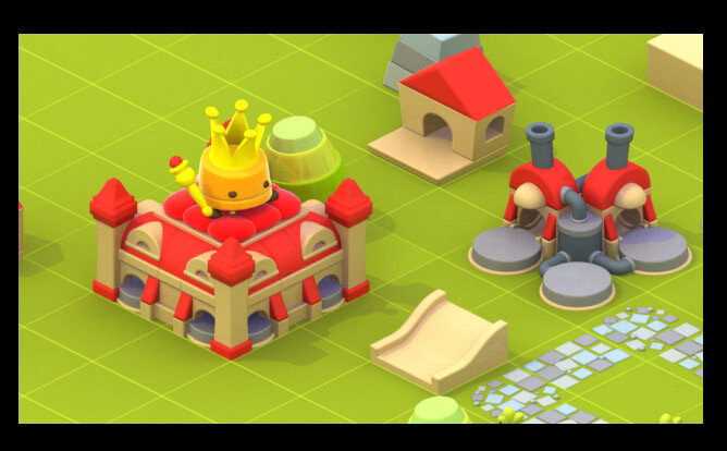 At this point I really wanted everything to look like the wooden blocks little kids play with. Very simple shapes and colors.
