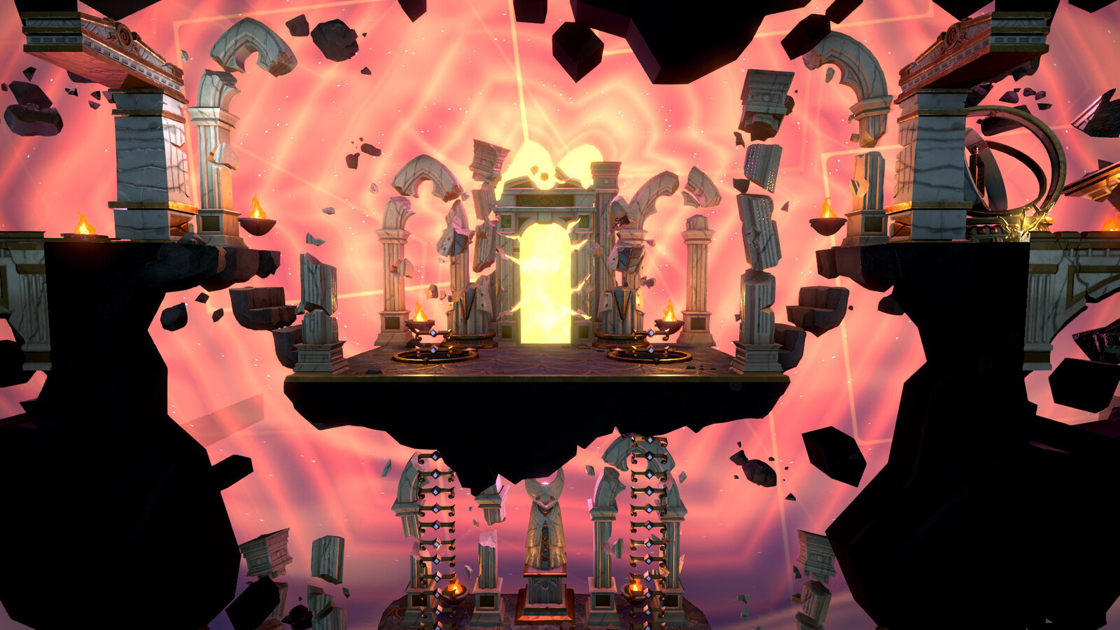I did the initial layout for many of the dungeon rooms. I then updated the details with props created by the rest of the team. This allowed our dungeons to be playable very quickly.