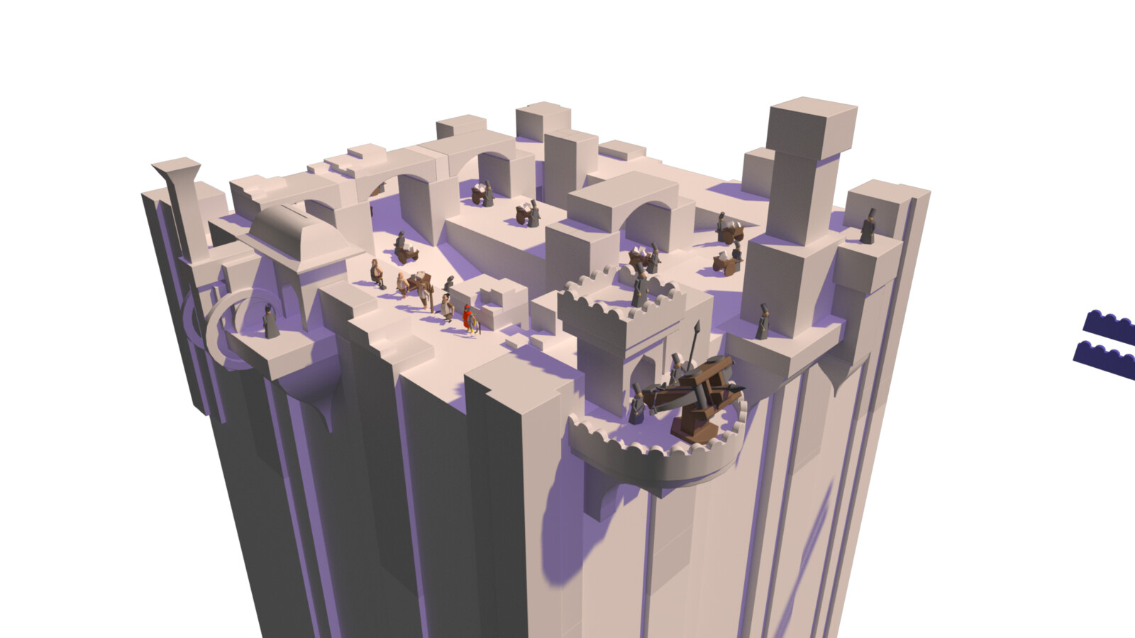 Another massing I made of the tower top.