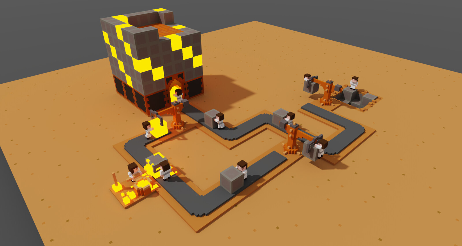 Here I was exploring a Minecraft type look.