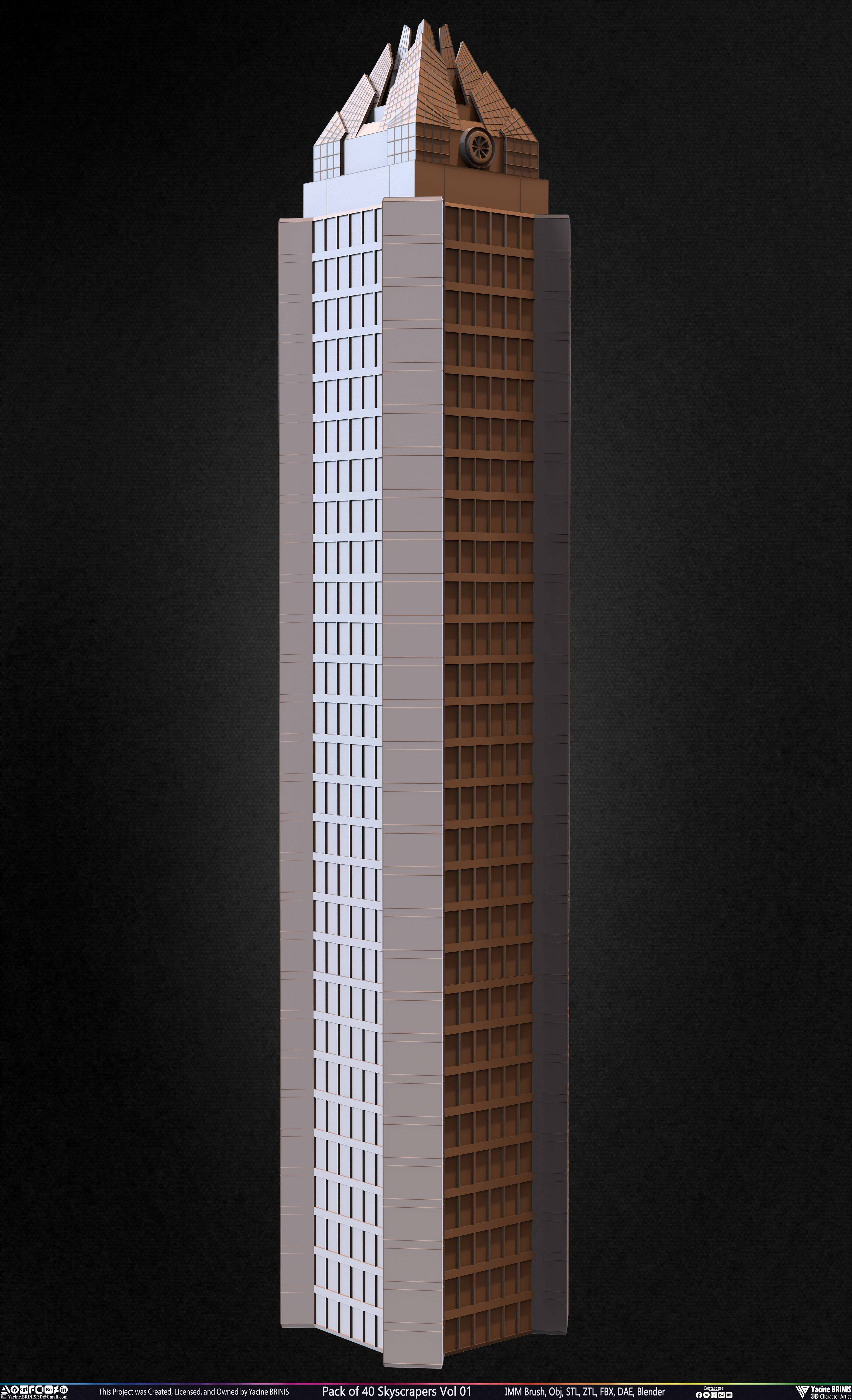 Pack of Skyscrapers Sculpted by Yacine BRINIS Set 024