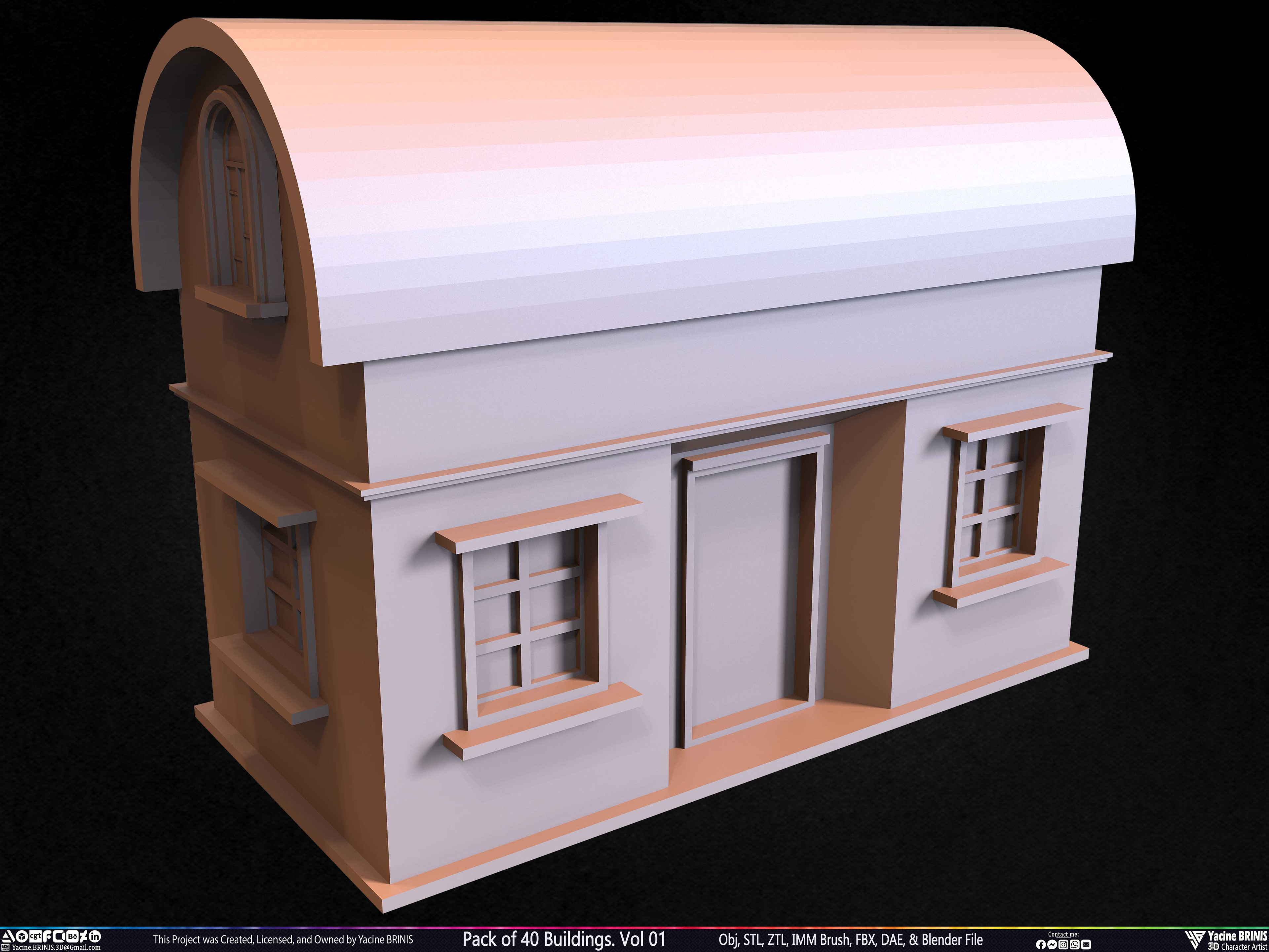 Pack of Buildings Sculpted by Yacine BRINIS Set 007