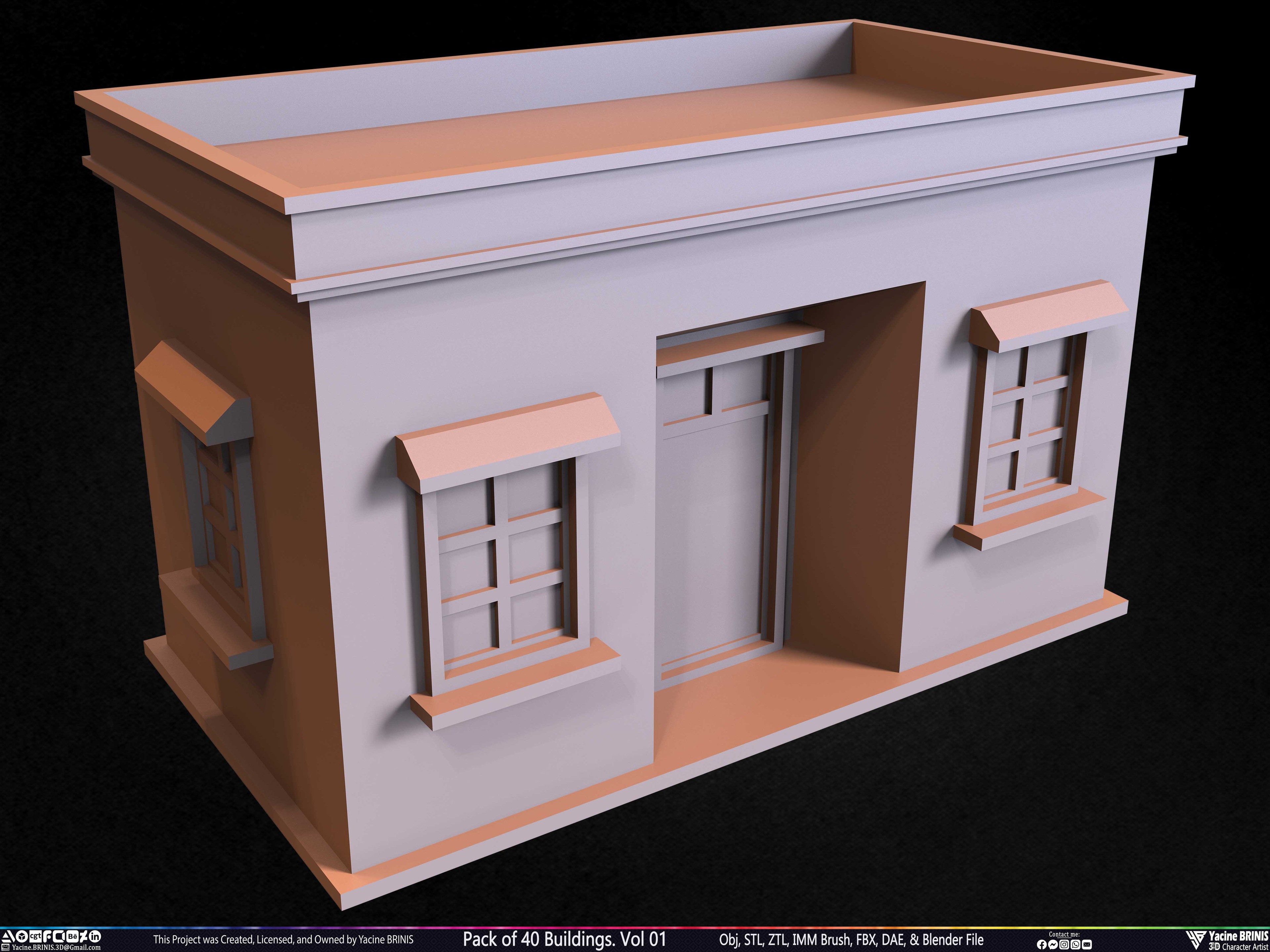 Pack of Buildings Sculpted by Yacine BRINIS Set 011