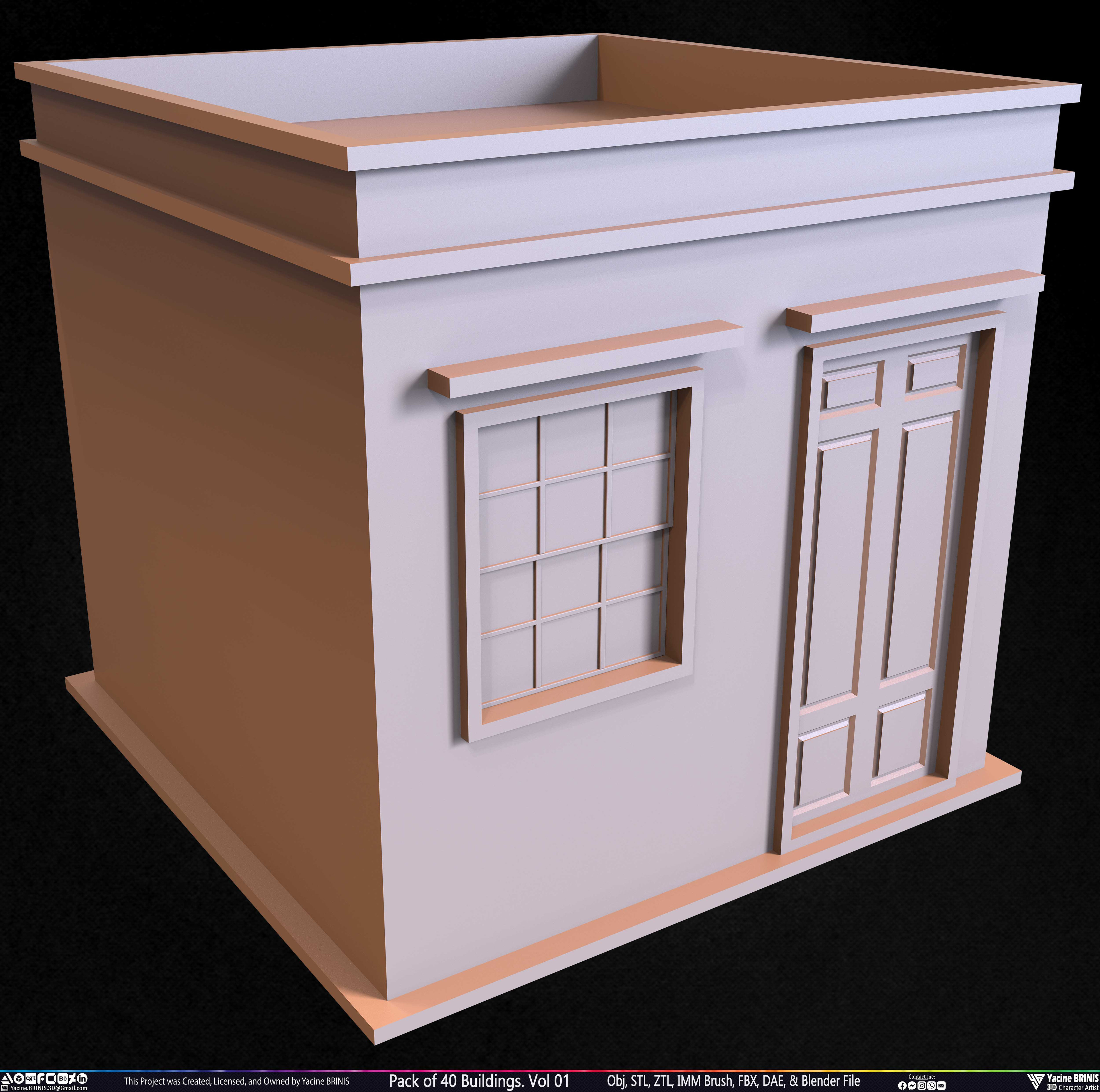 Pack of Buildings Sculpted by Yacine BRINIS Set 013