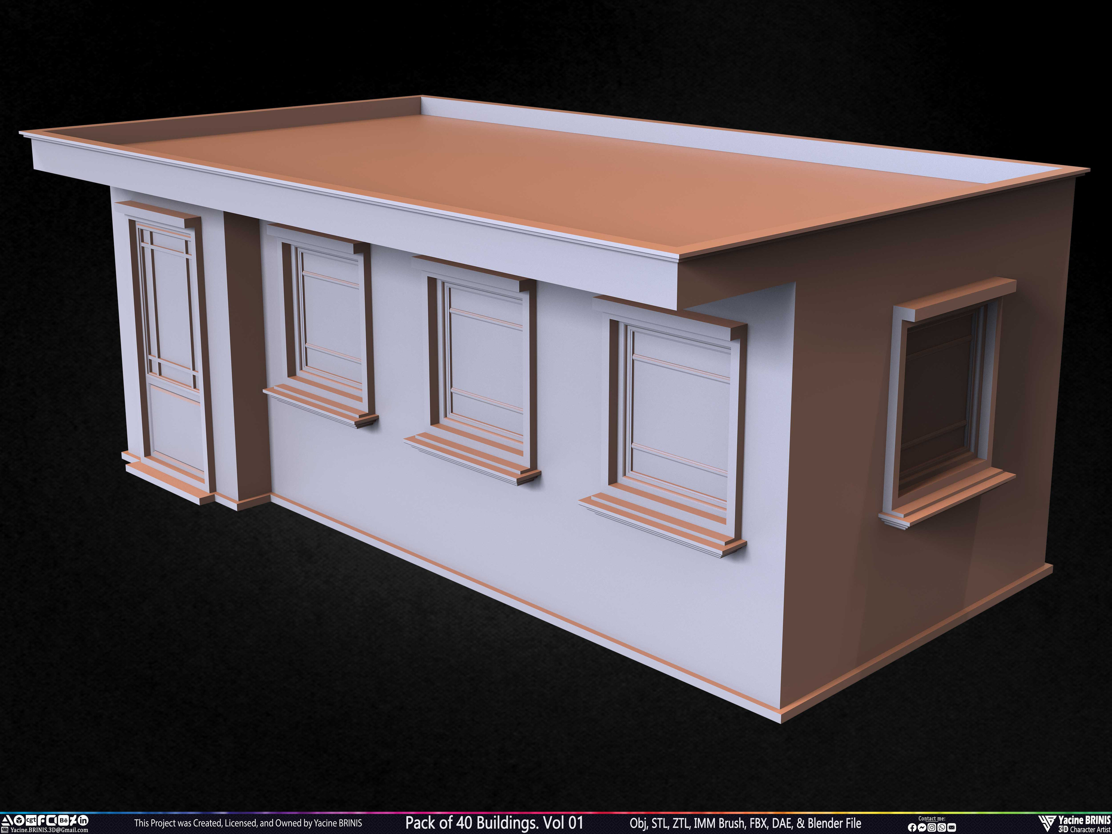 Pack of Buildings Sculpted by Yacine BRINIS Set 015
