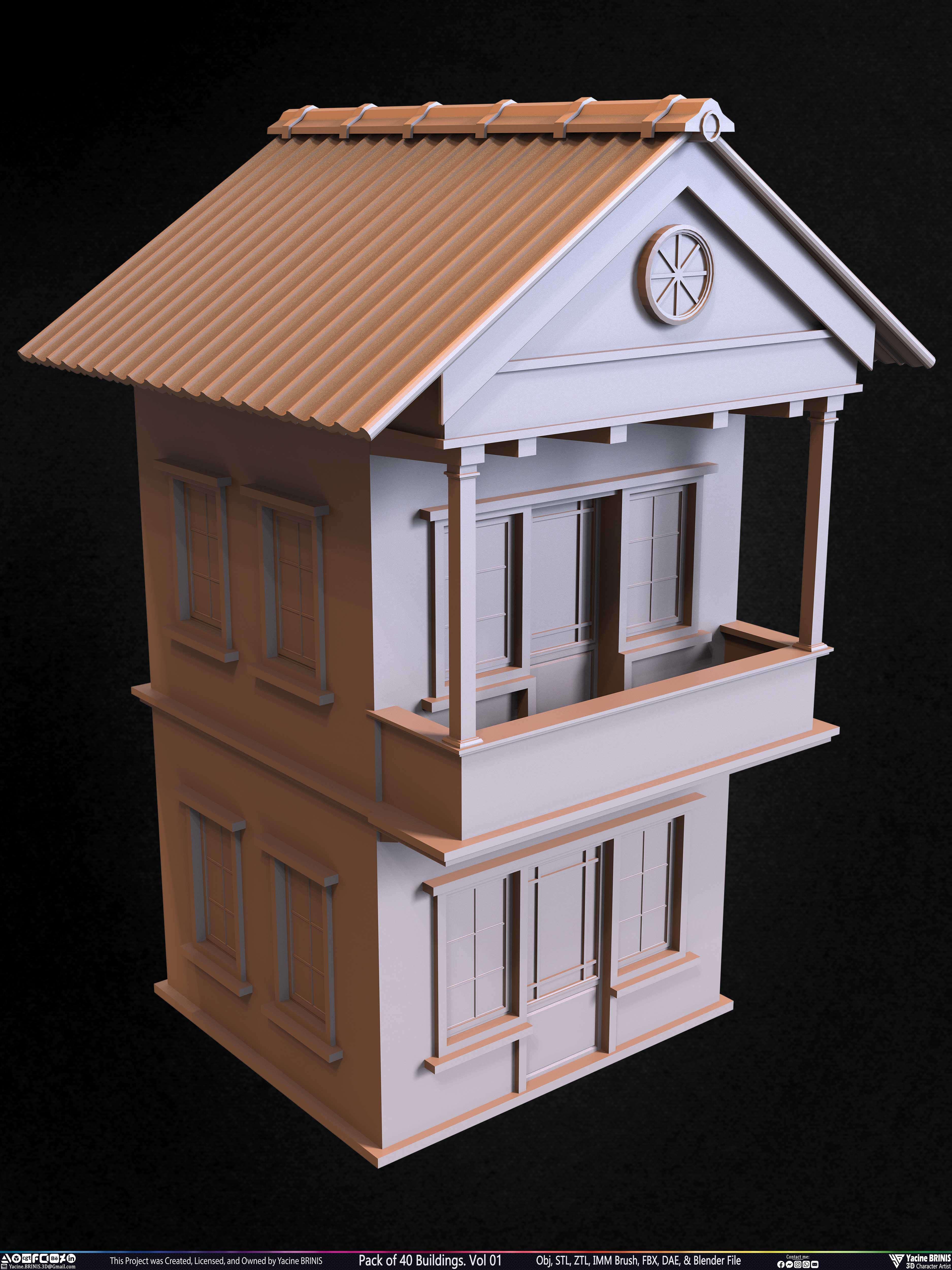 Pack of Buildings Sculpted by Yacine BRINIS Set 016