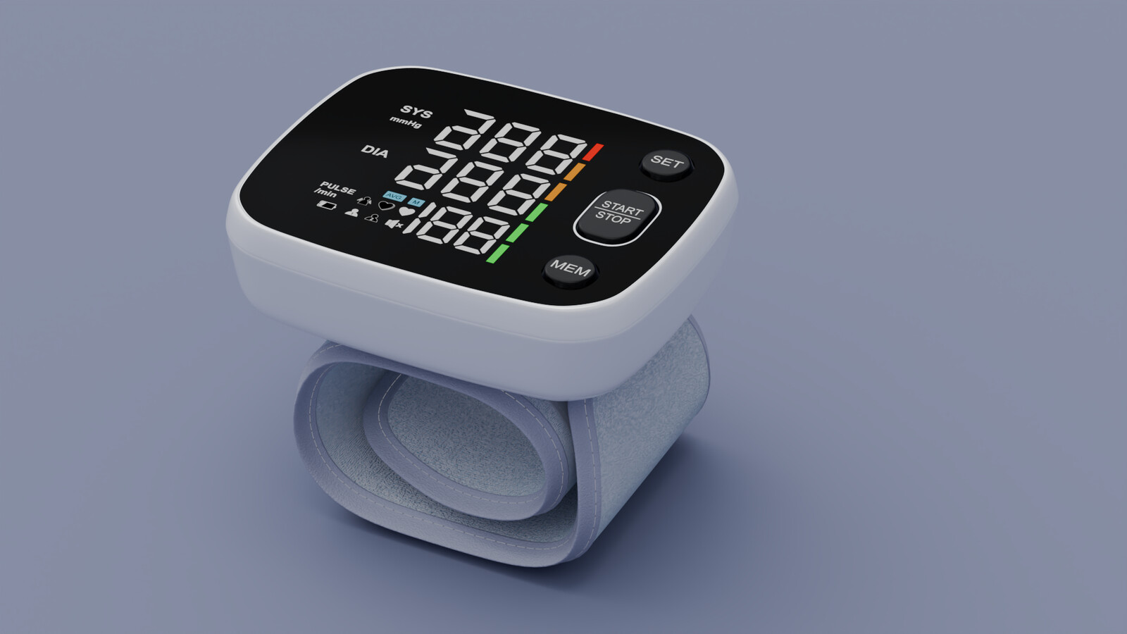 Digital Blood Pressure Monitor, side view