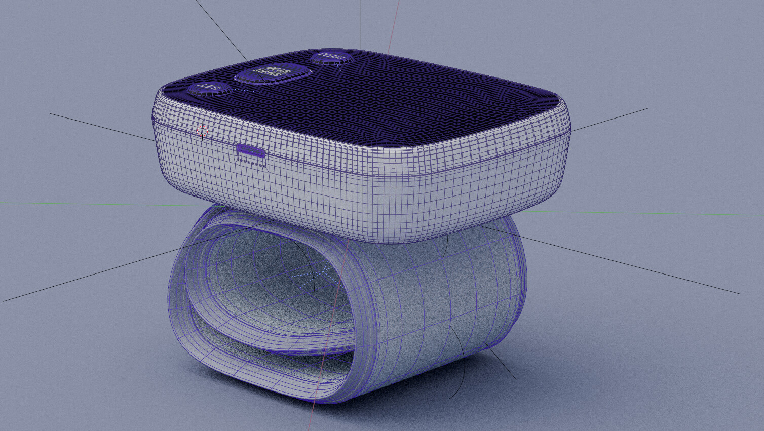 Digital Blood Pressure Monitor, wireframe view