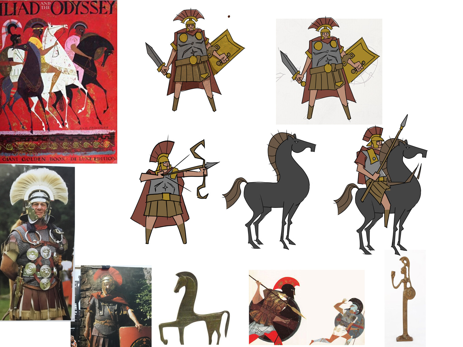 For the art style I was looking at photos as well as some stylized art in the Greek and Roman styles.