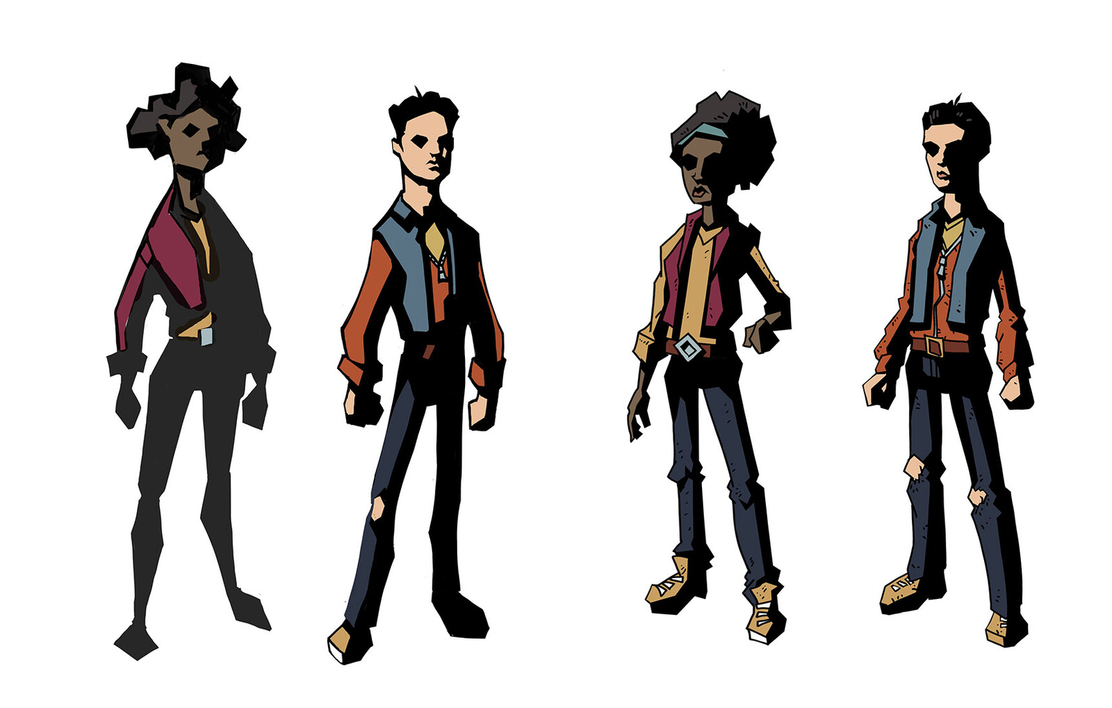 Here I was testing other characters in a more extreme stylized look.