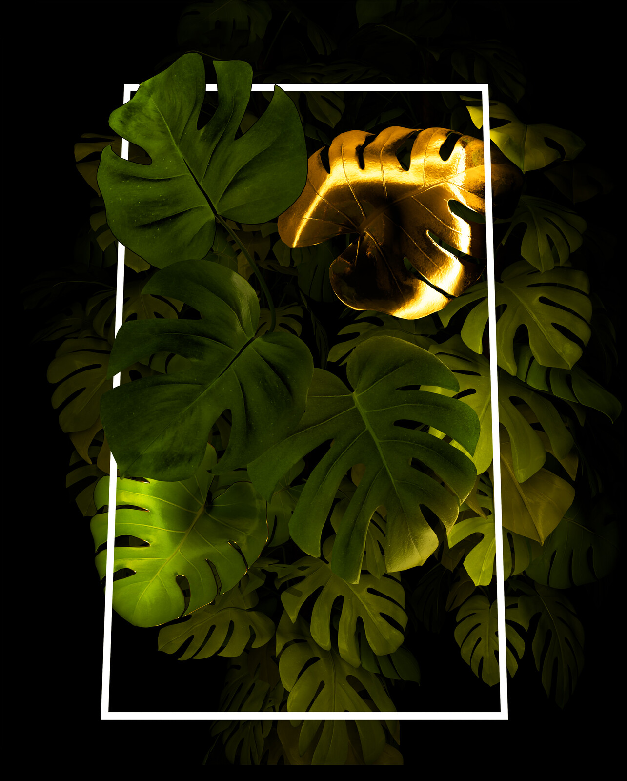 WIP Monstera Painting