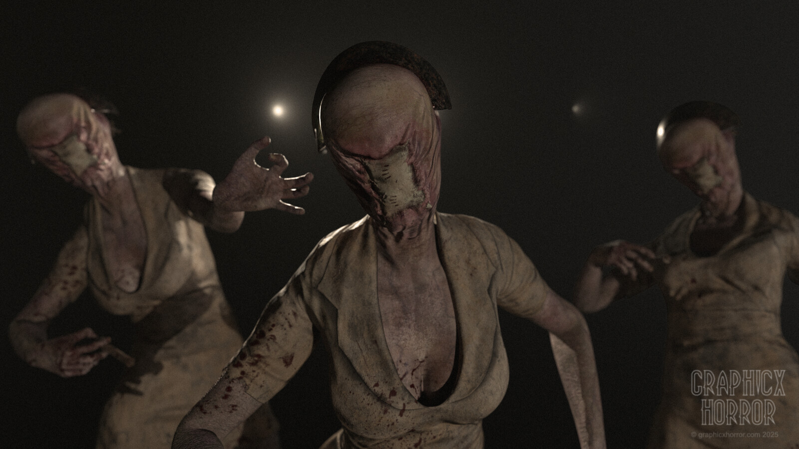 Pillow Mouth Nurse (Silent Hill 2 fan art)