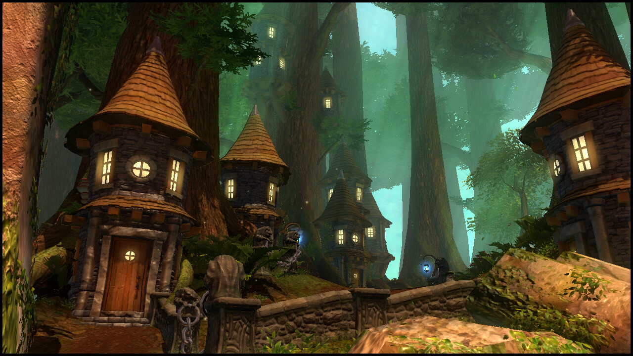 This was from the "Mercury" pitch to EA and 38 Studios. It needed to be short but packed with detail. The environment team did an amazing job filling out this forest, village and ruins.