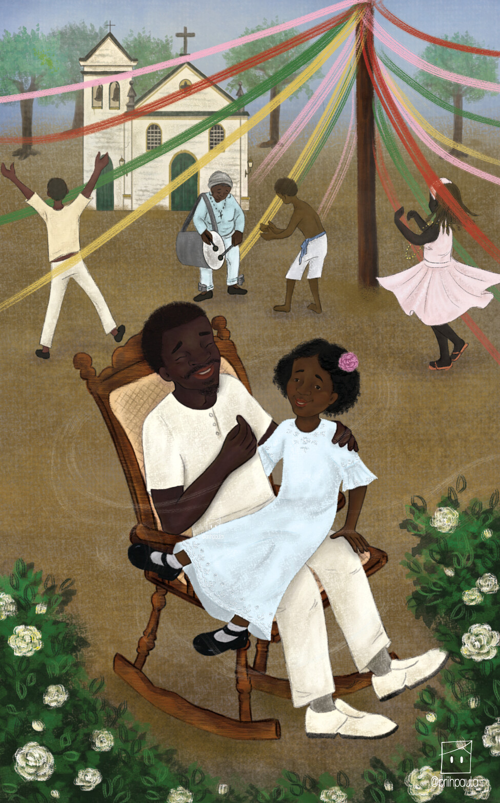 As rosas que o vento leva (2020) – Alexandra Lima da Silva pela Kitabu editora, ilustrações de Priscila Paula.