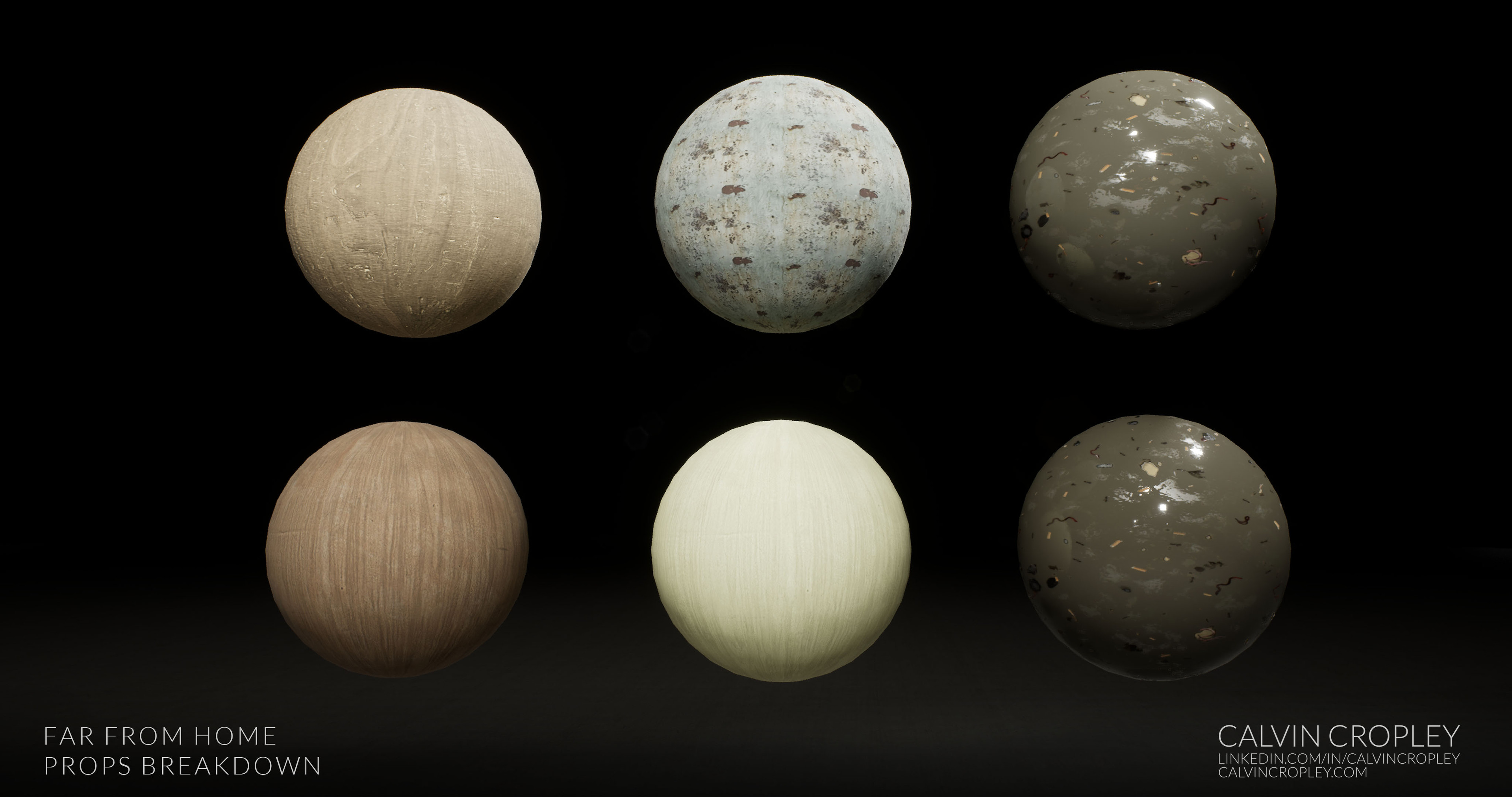 Carefully crafted material sets with physically accurate textures, demonstrating a range of surfaces for diverse applications.