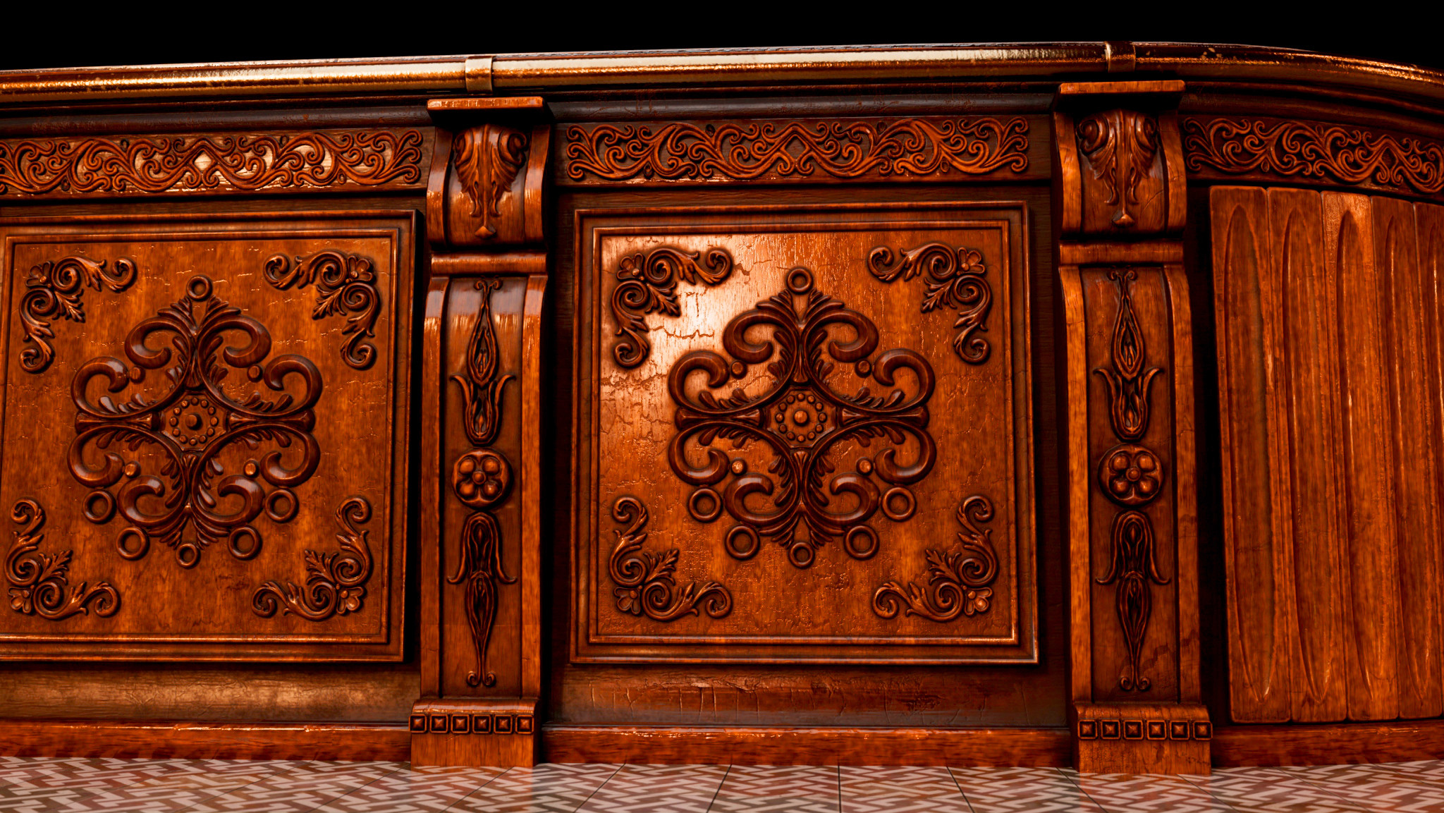 Cafe bar rendered in Arnold for Maya