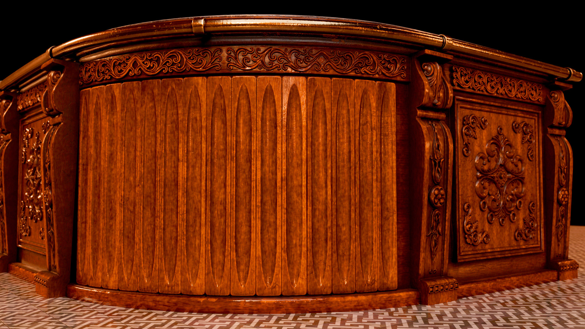 Cafe bar rendered in Arnold for Maya
