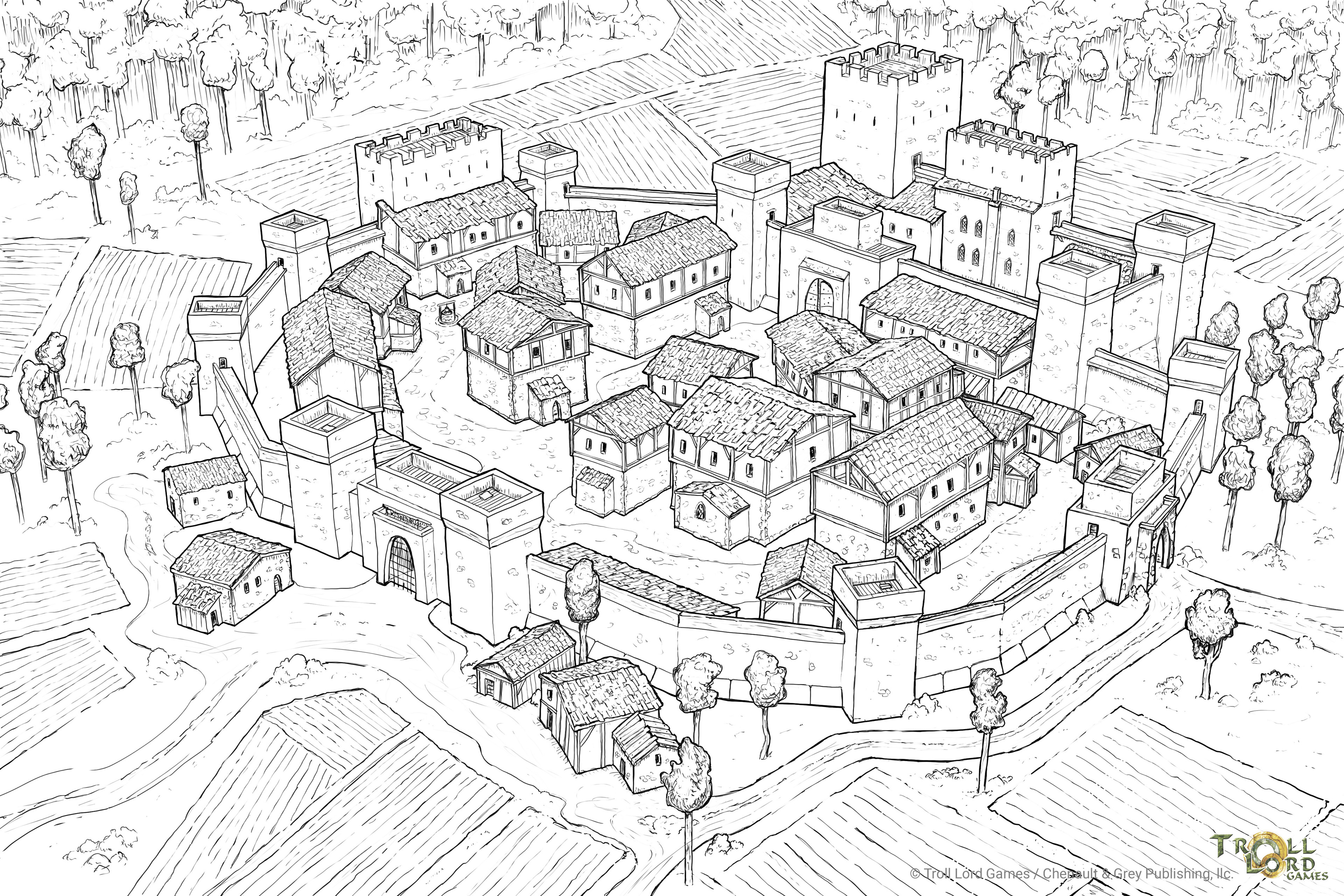 Nucleated Walled Village