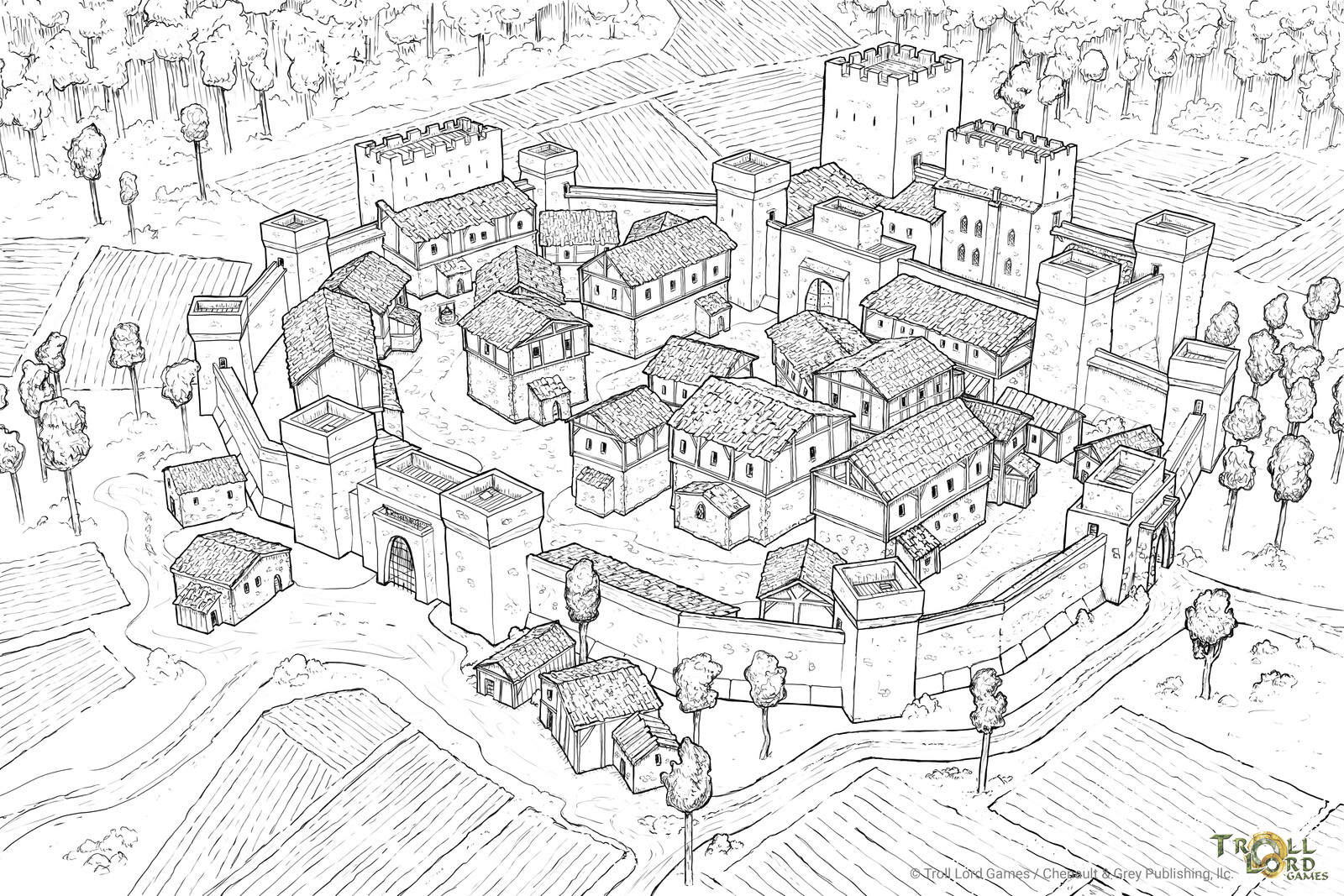 Castles &amp; Crusades Engineering Villages - Walled &amp; Serpentine River Villages