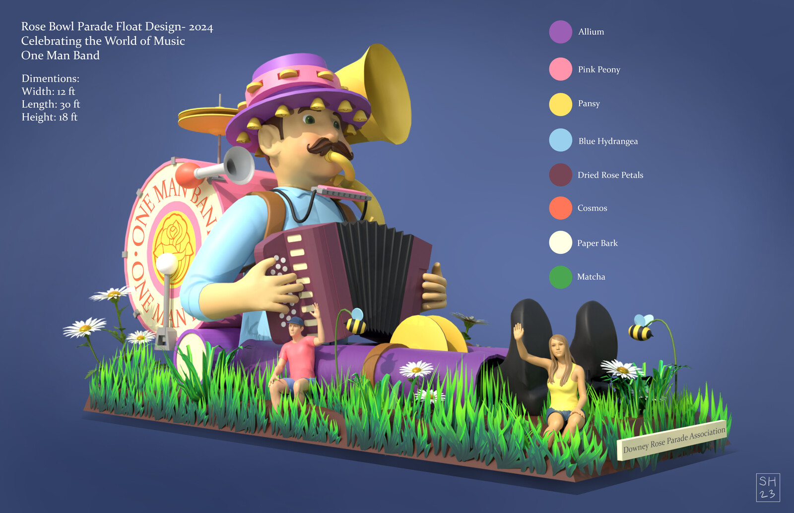 One Man Band Parade Float