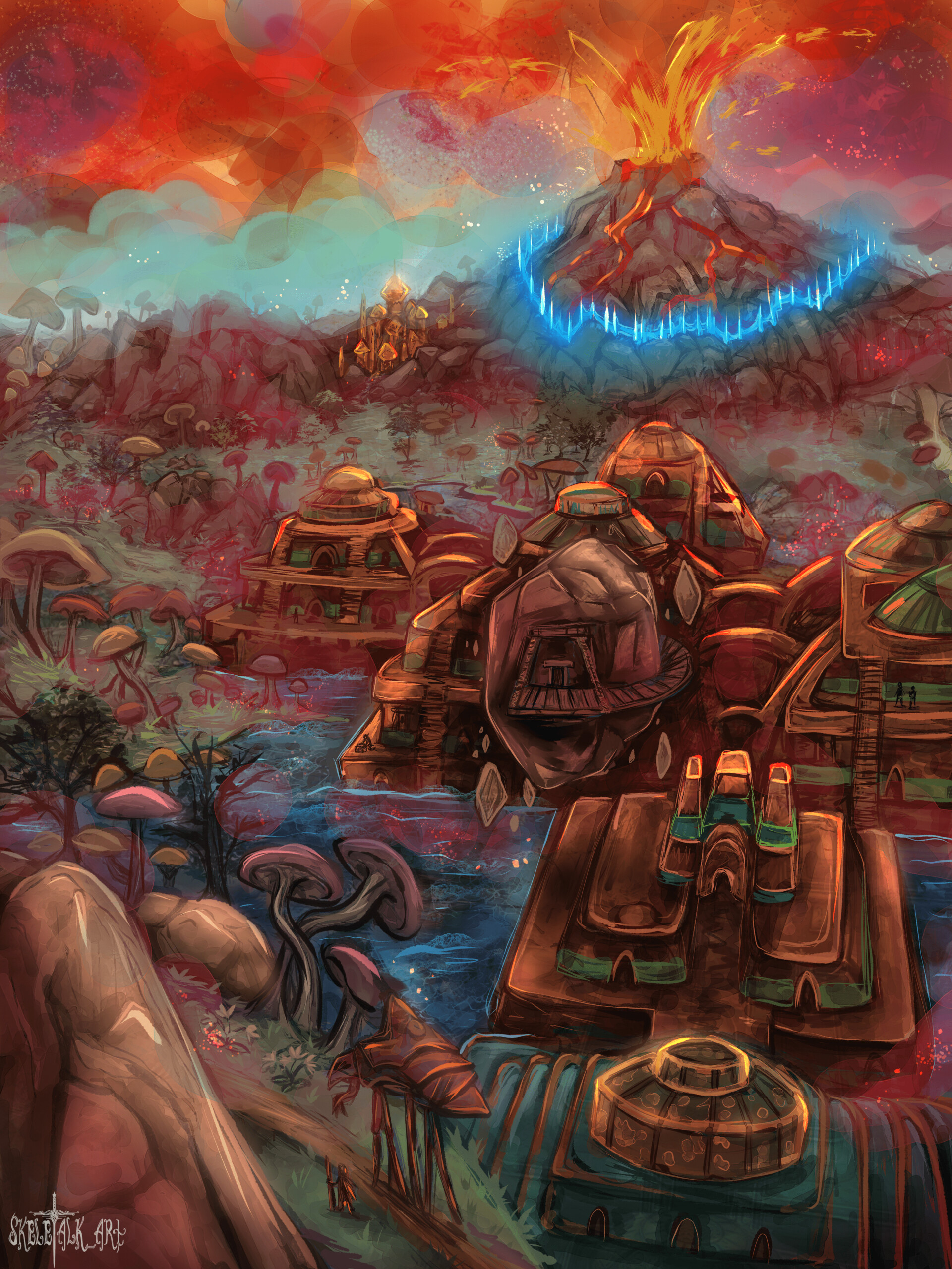 絵画 Red Mountain The Red Mountain – Rob Alexander Art Studios