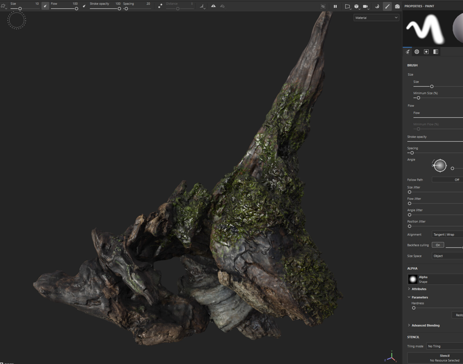 Root in painter