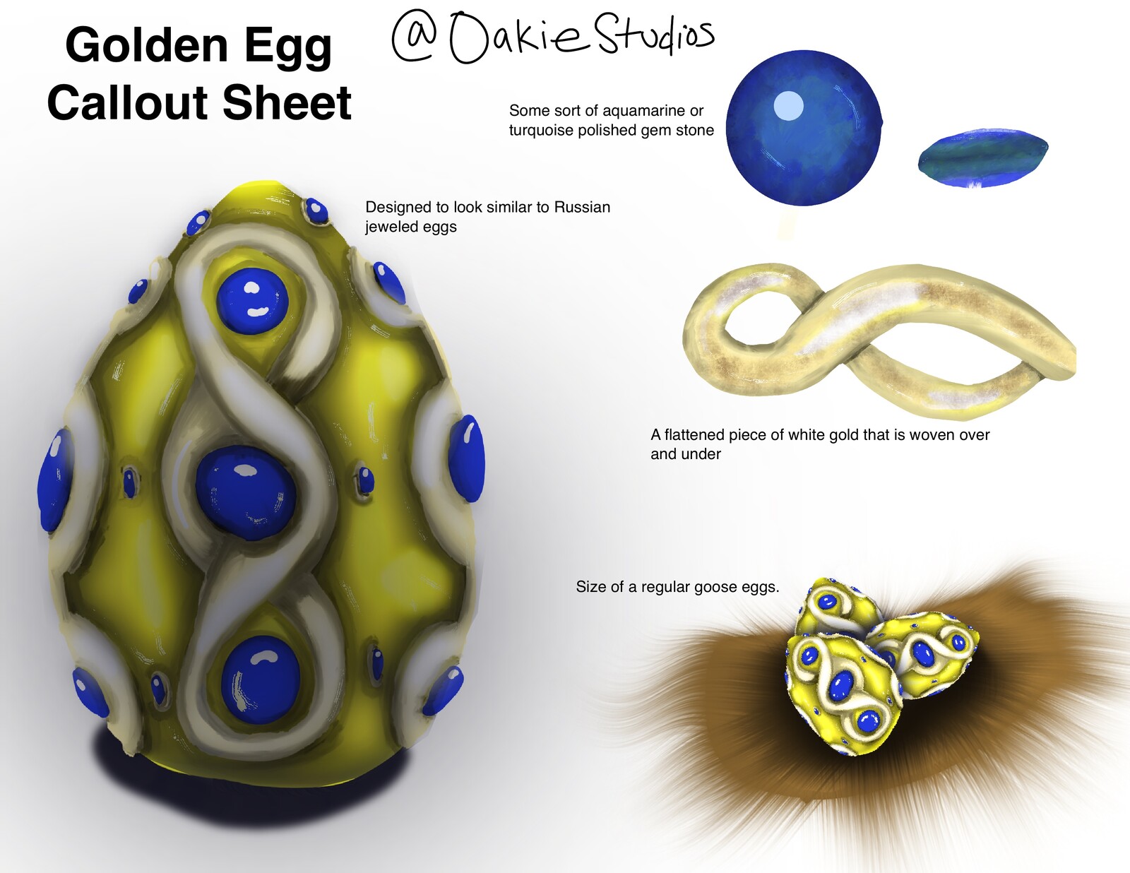 The Golden Egg Concept – Jack and the Beanstalk Game Asset