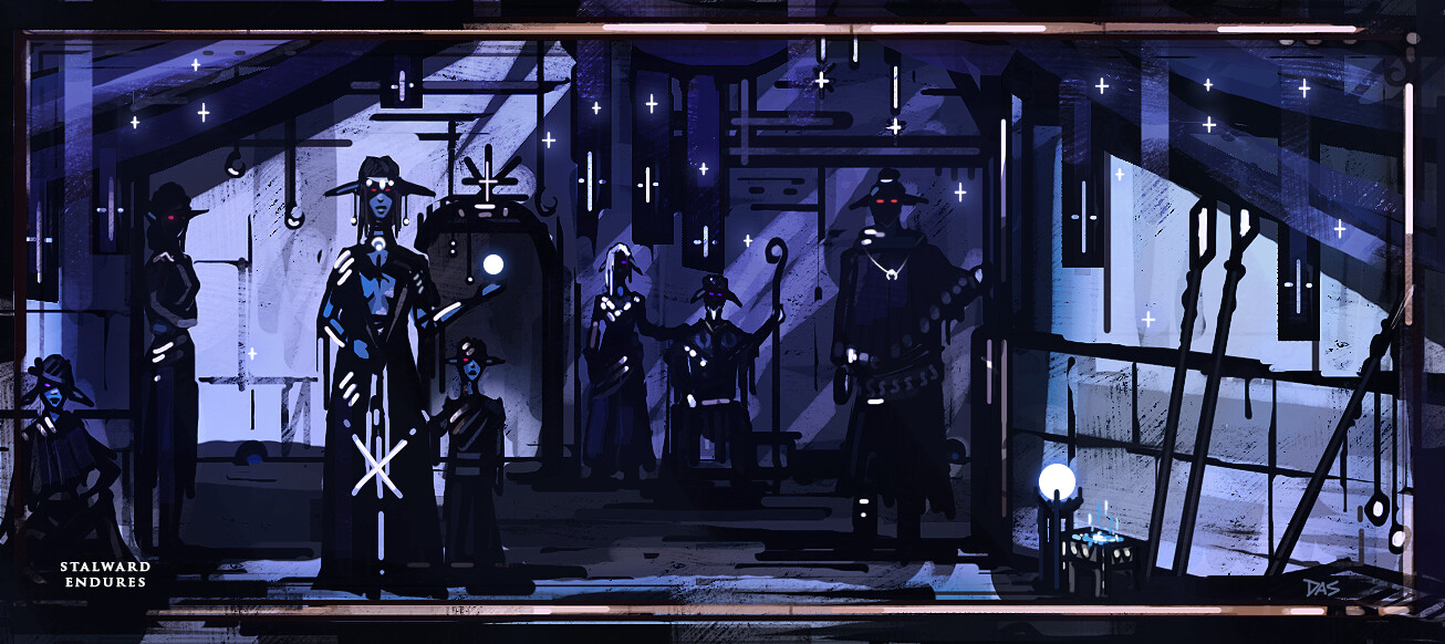 "The Moonsarine are often unwanted in most places, due to their strange and dark-bound traditions, and ill-understood magics"