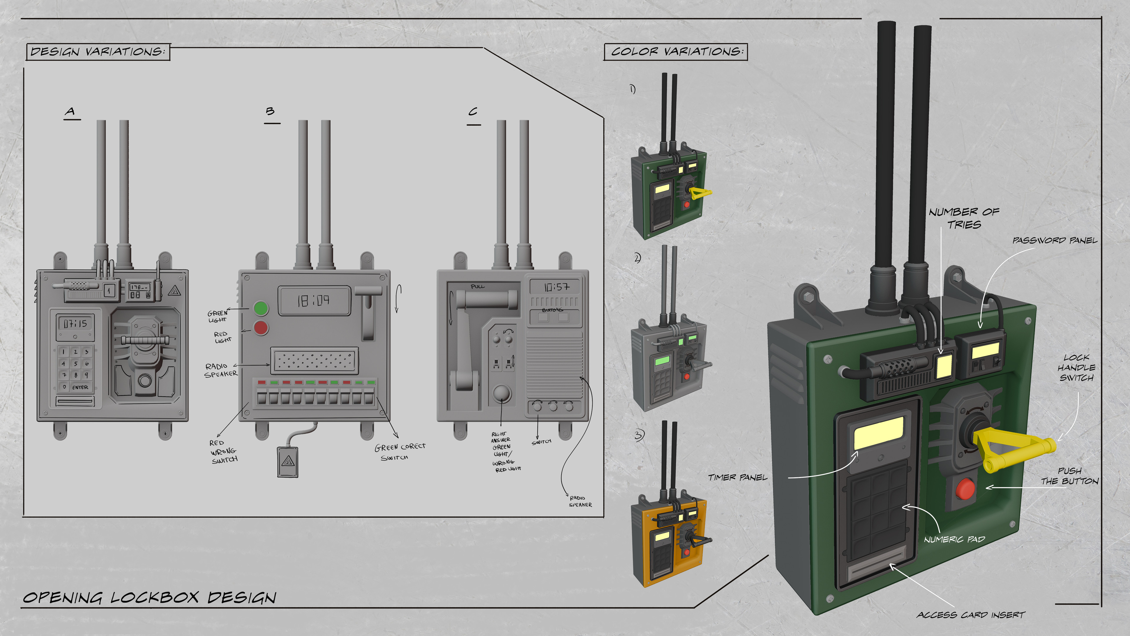Box design sketches