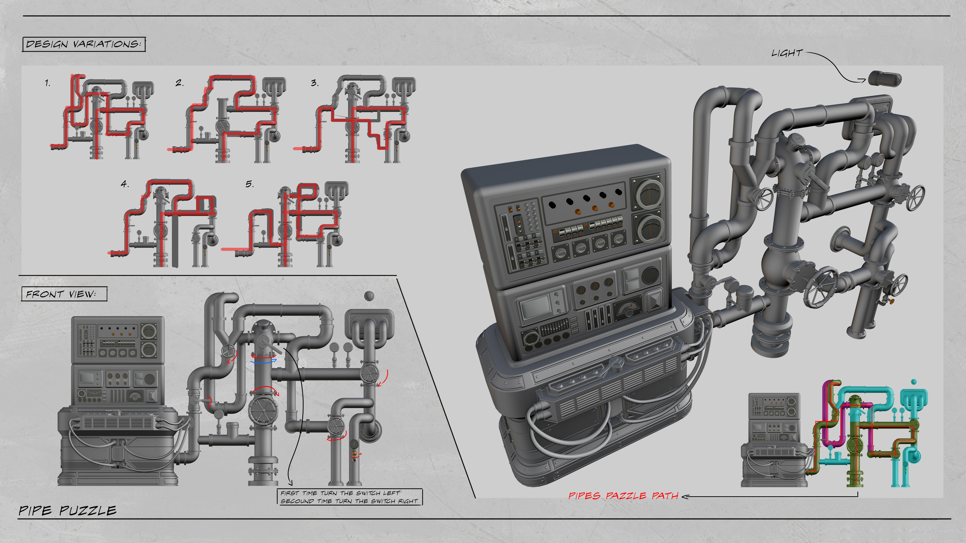 Pipe puzzle game planing