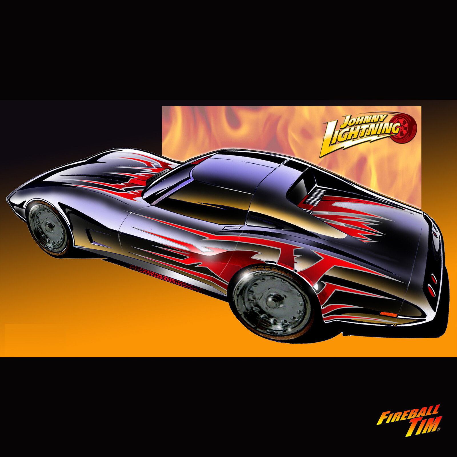 Johnny Lightning Bad Mood Art by Fireball Tim