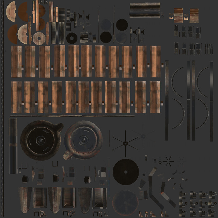 Unwrapped and Painted UVs
