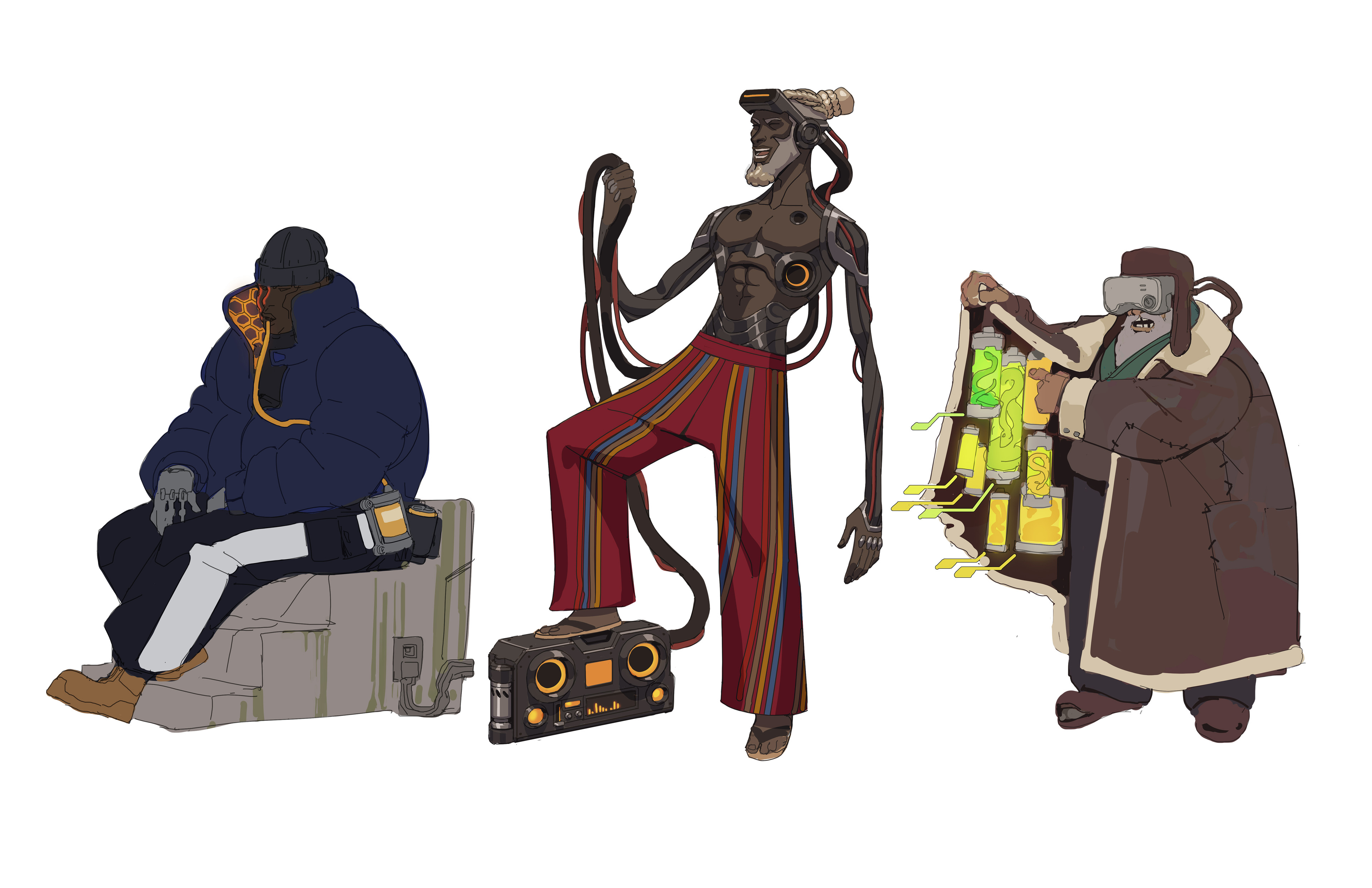 Side characters I was tasked with basing off of real new yorkers