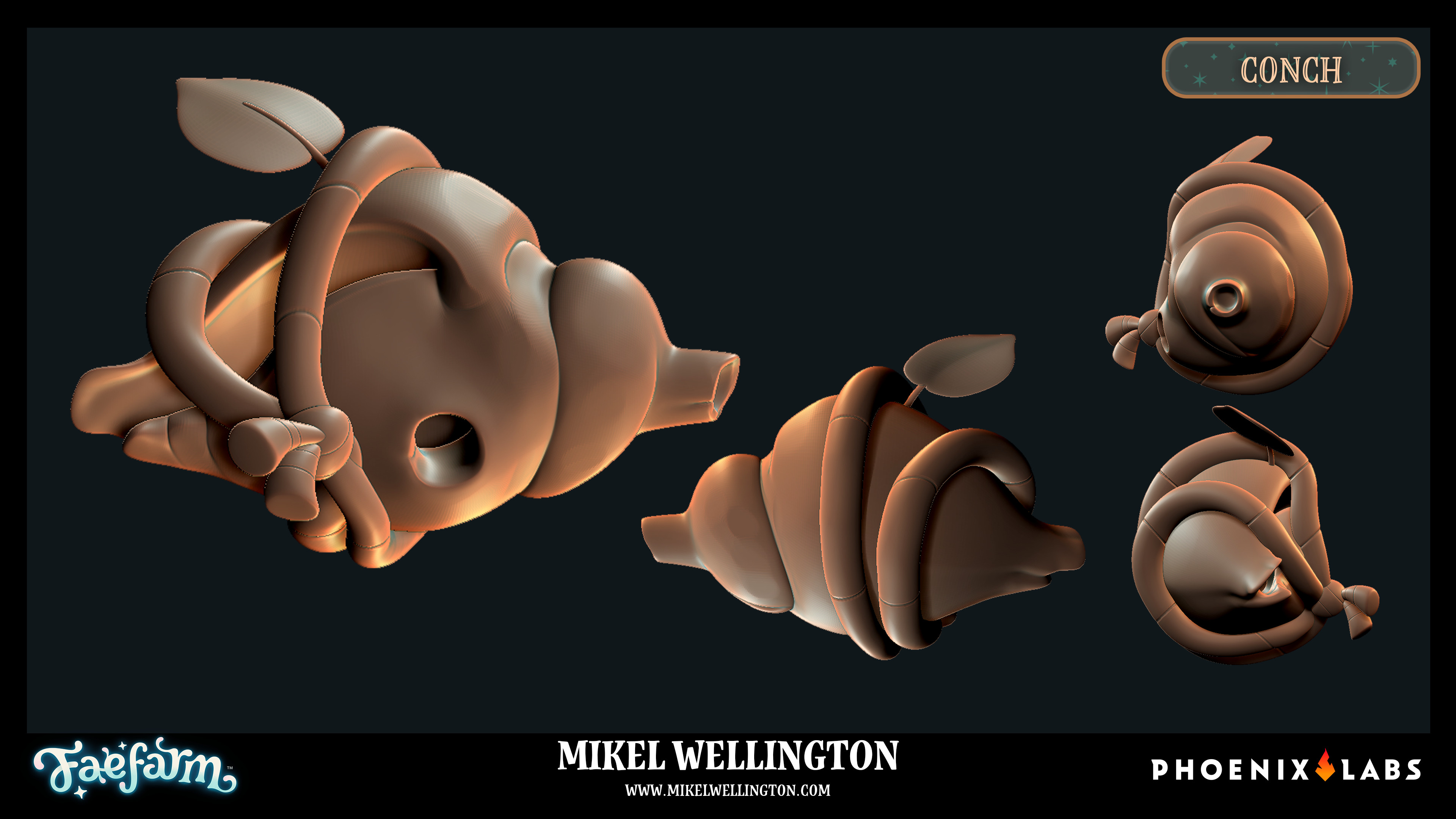 The Conch was a gameplay asset from Fae Farm : Coasts of Croakia. What magical delights you could play to lure some of Croakia's most desired critters.

Sculpt - Mikel Wellington