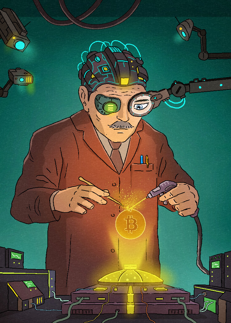 Satoshi Nakamoto - Trading Card - Erki Schotter - Cardsmiths.com