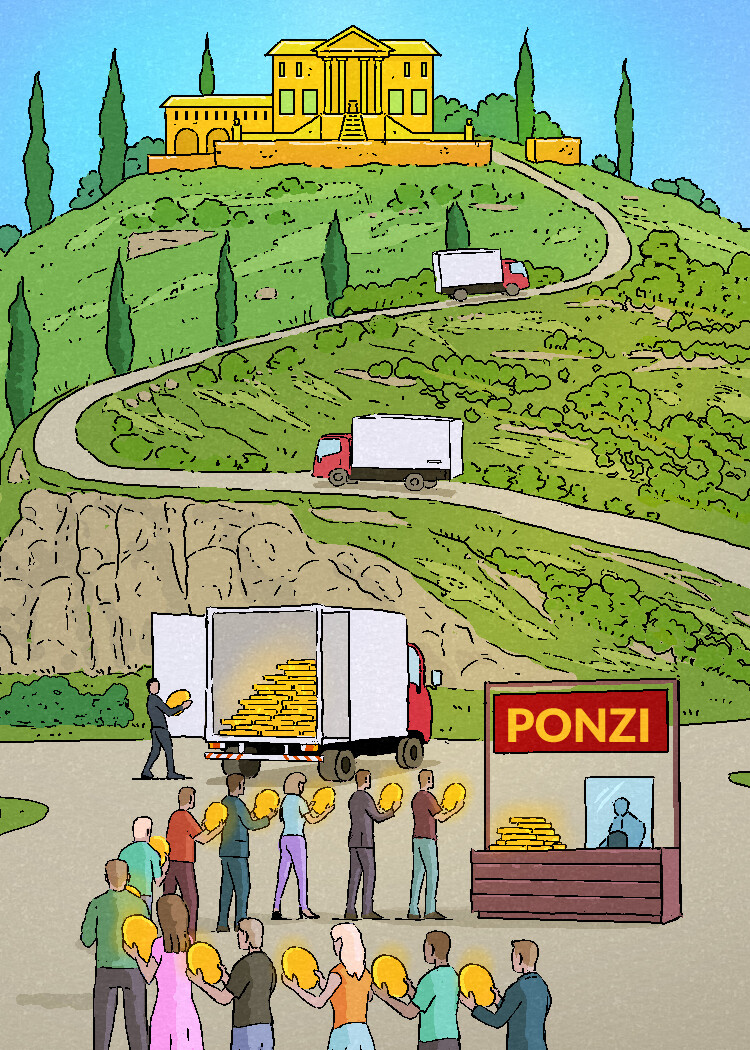 Ponzi Scheme - Trading Card - Erki Schotter - Cardsmiths.com