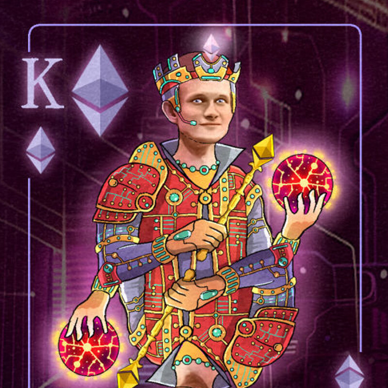 Ethereum's "Vitalik Buterin" Trading Card Art by Erki Schotter