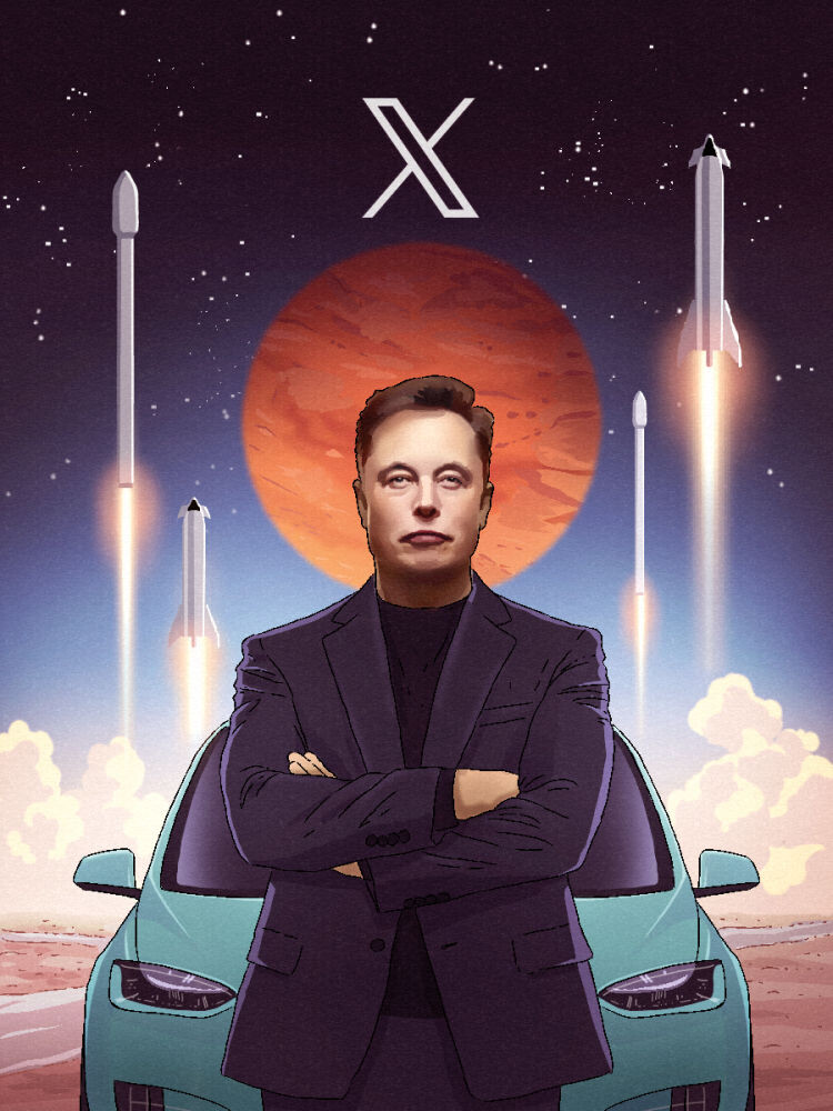 Elon Musk - Trading Card - Erki Schotter - Cardsmiths.com