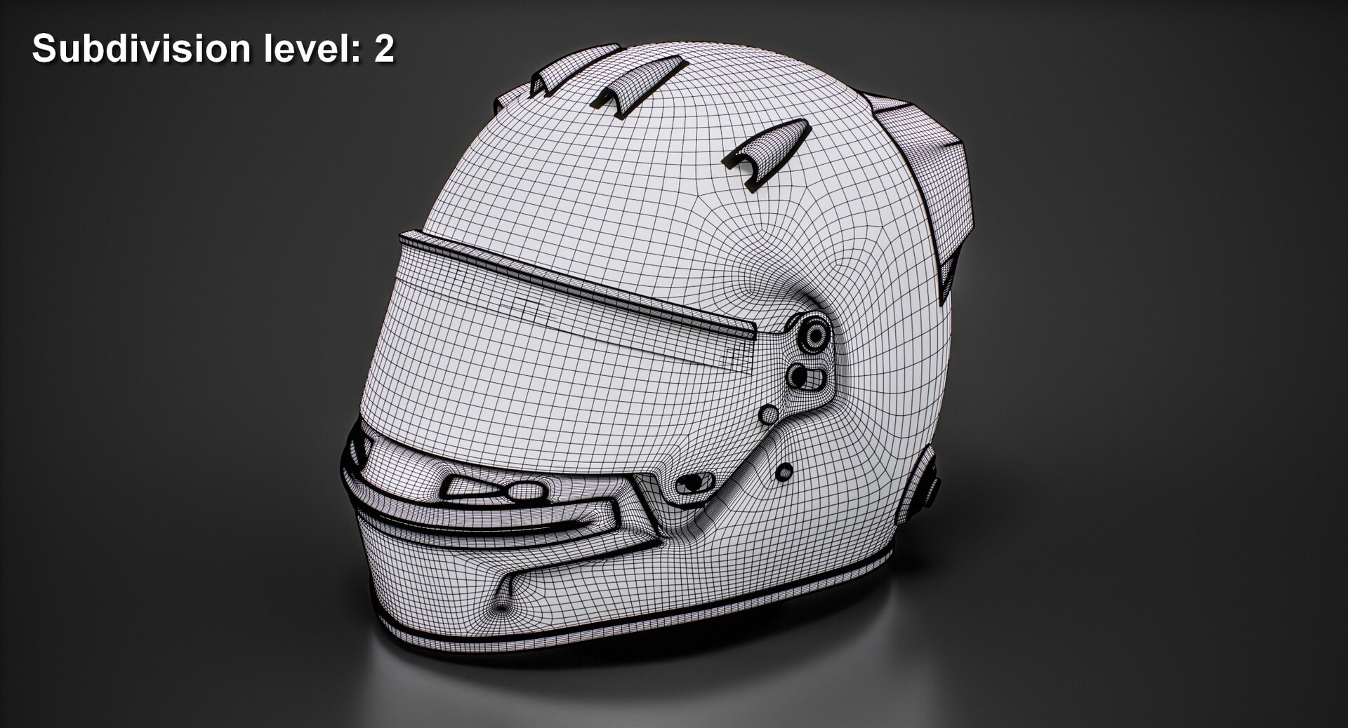 ArtStation Bell HP77 F1 Helmet White Mockup 2025 PBR 3D model