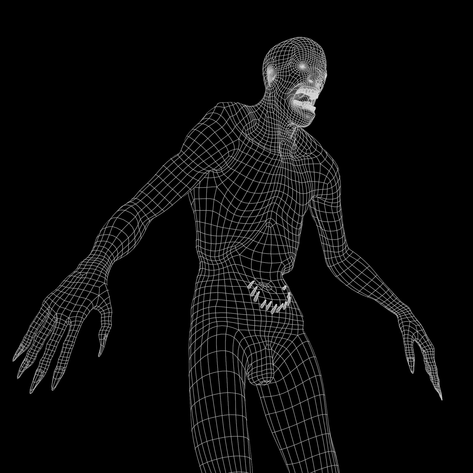 Marmoset render - wire