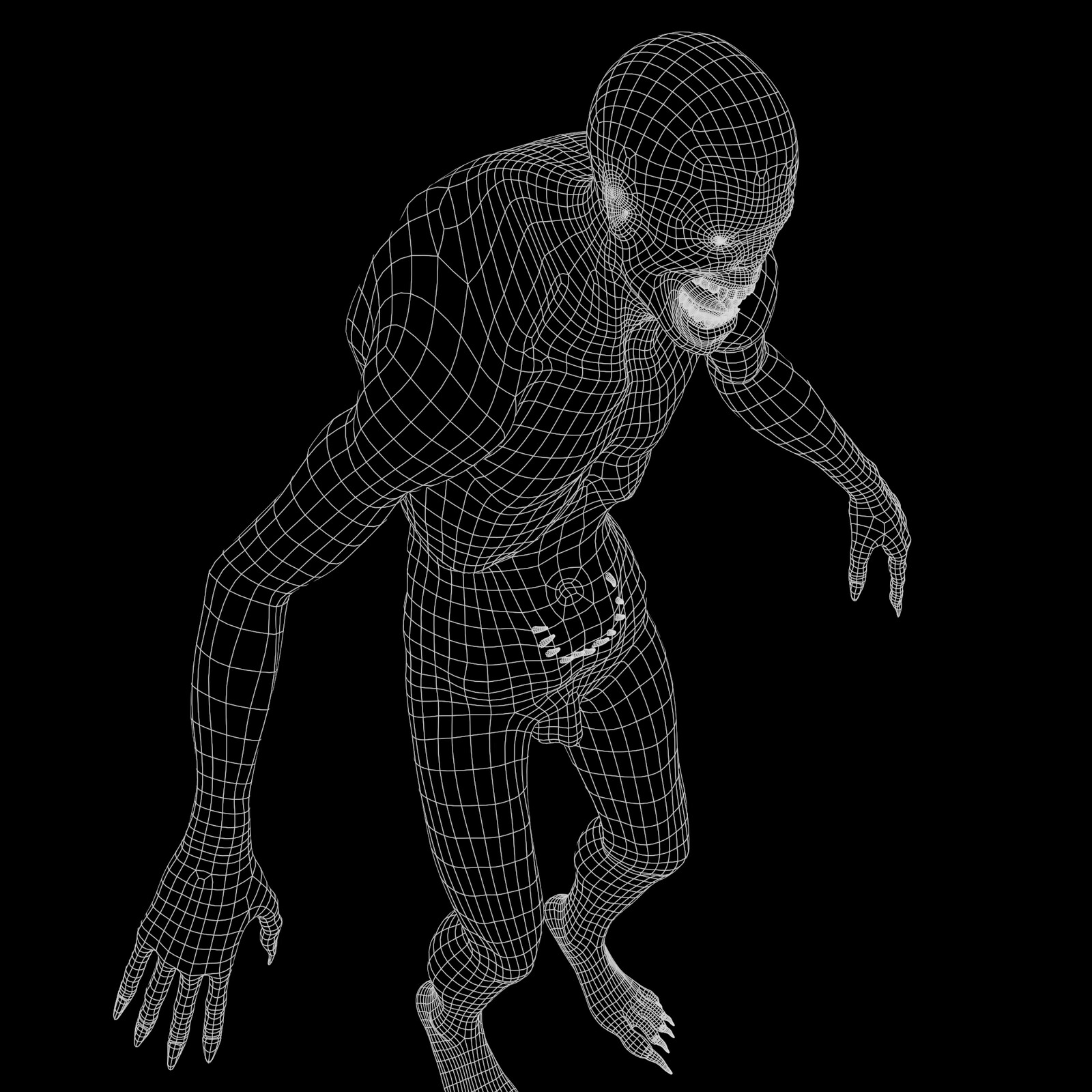Marmoset render - wire
