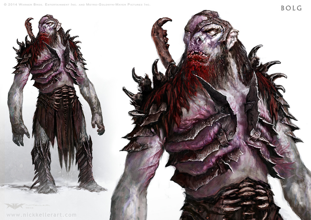 Bolg staving off a nasty infection. More or less the final look for the character.