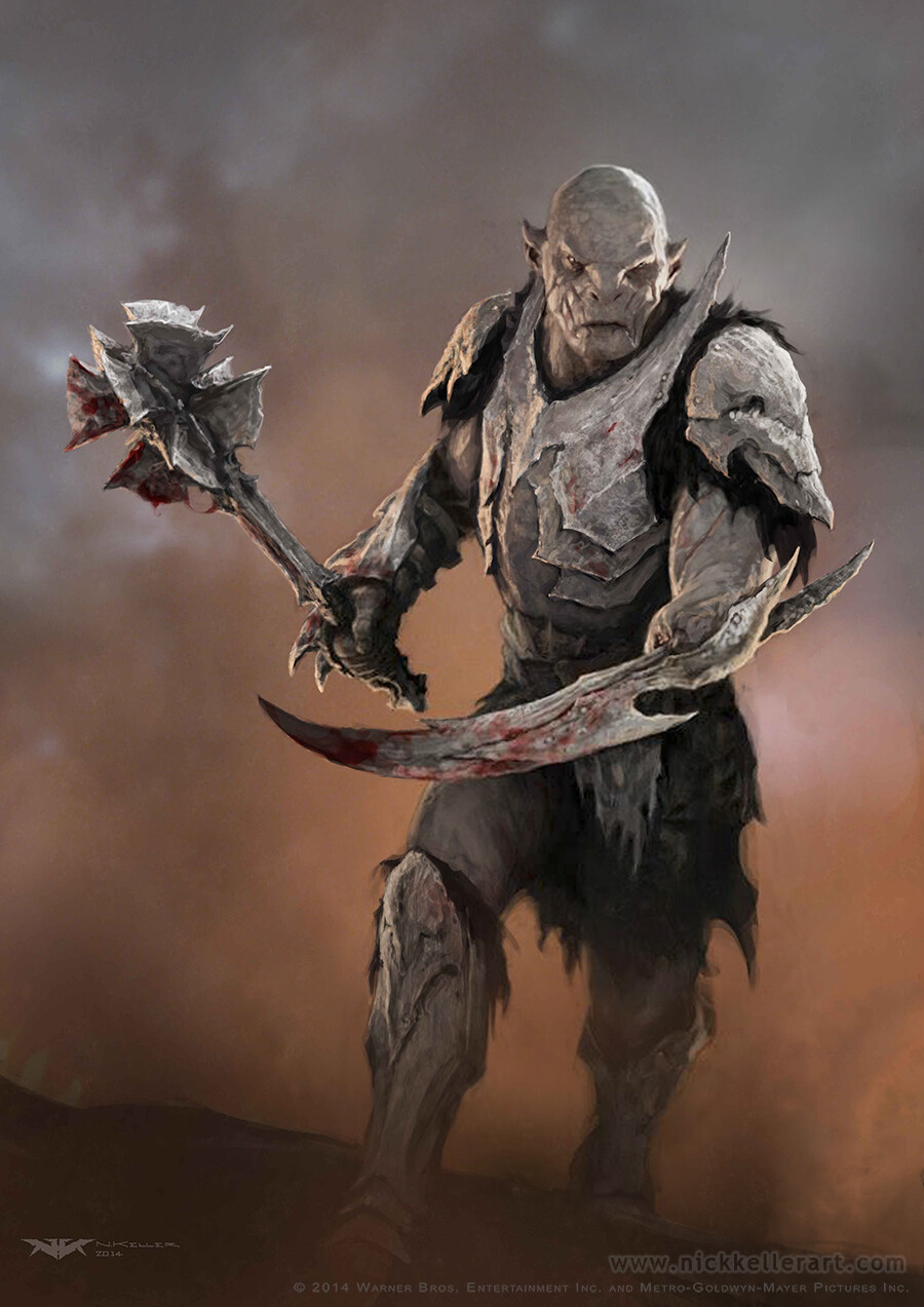 Azog battle armour design with a handy new prosthetic.