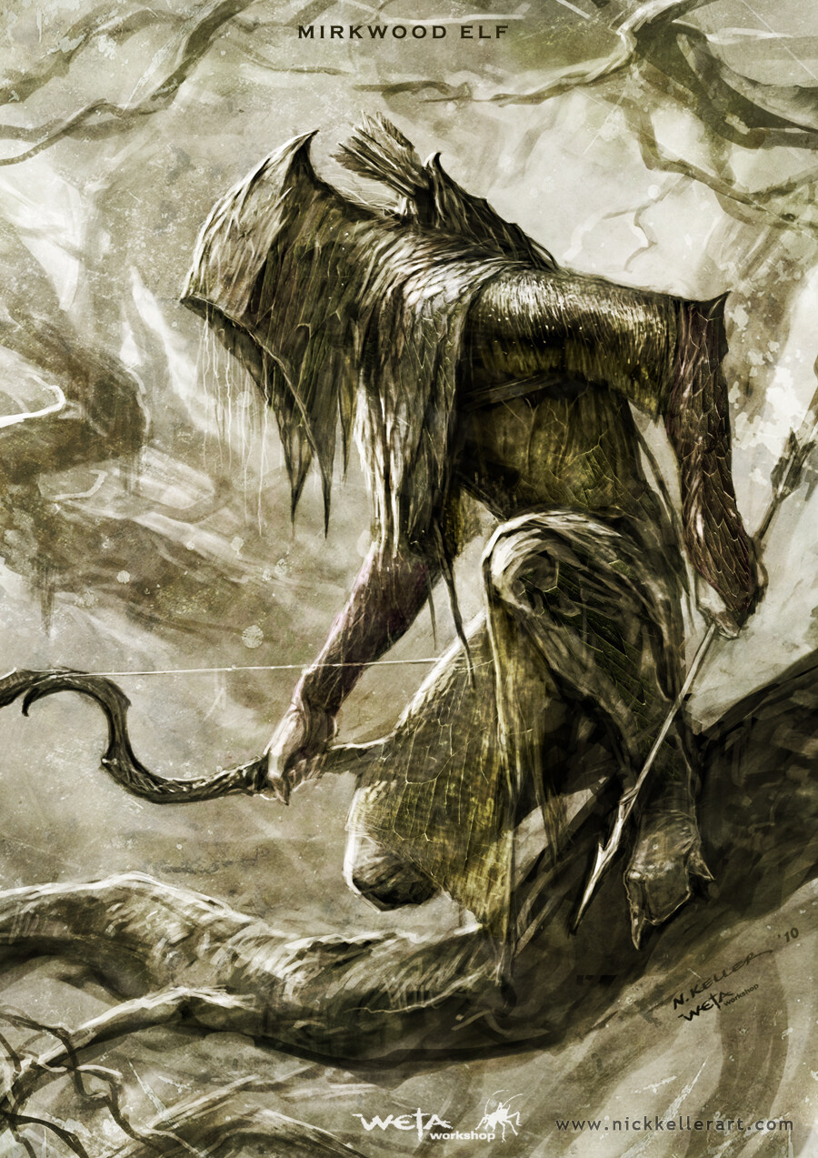 Early Mirkwood elf costume concept.