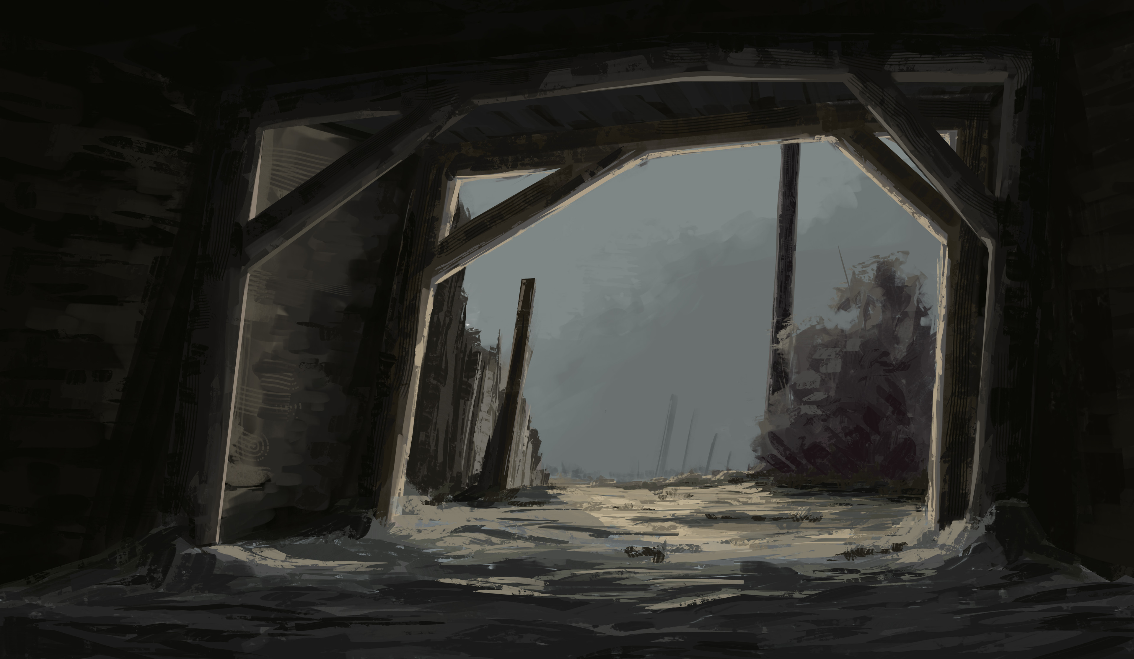 Early concept art of location.