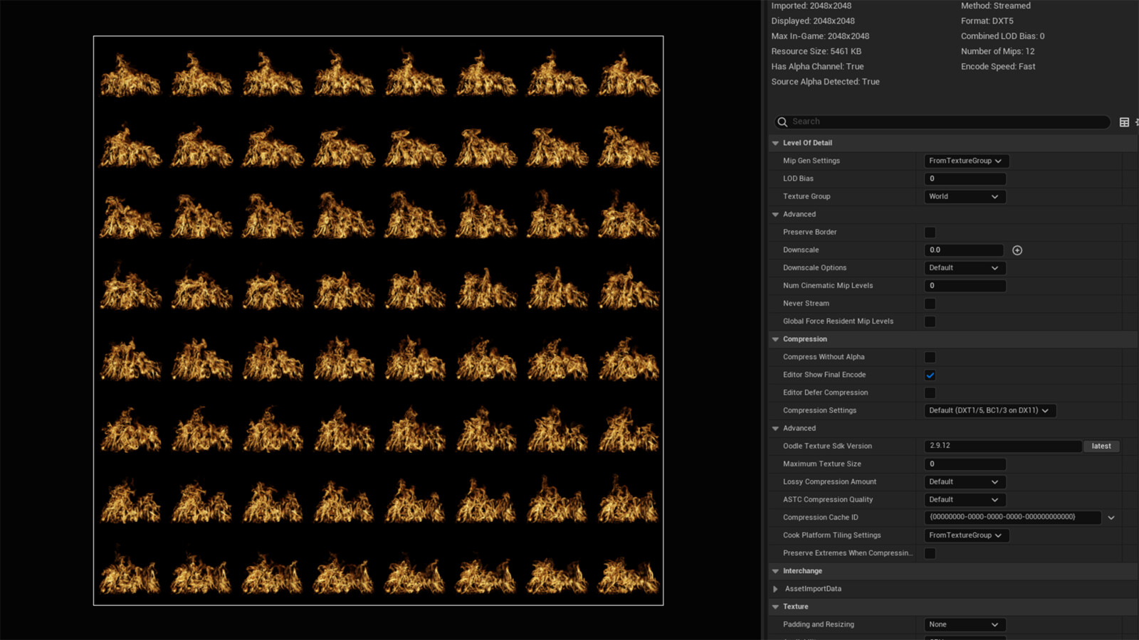 The sprite sheet that was actually used