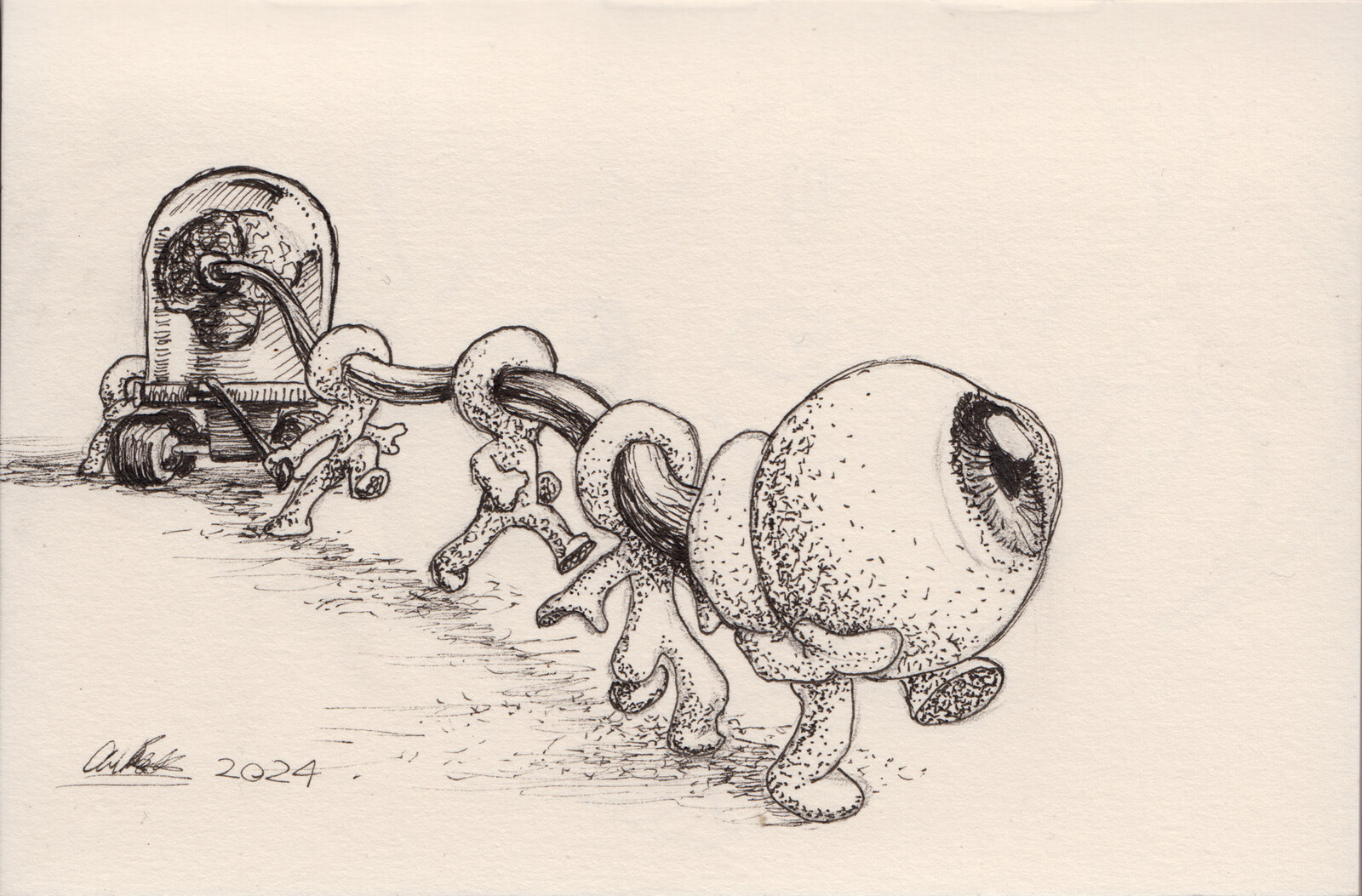 March of the Optic Nerve
Ink
