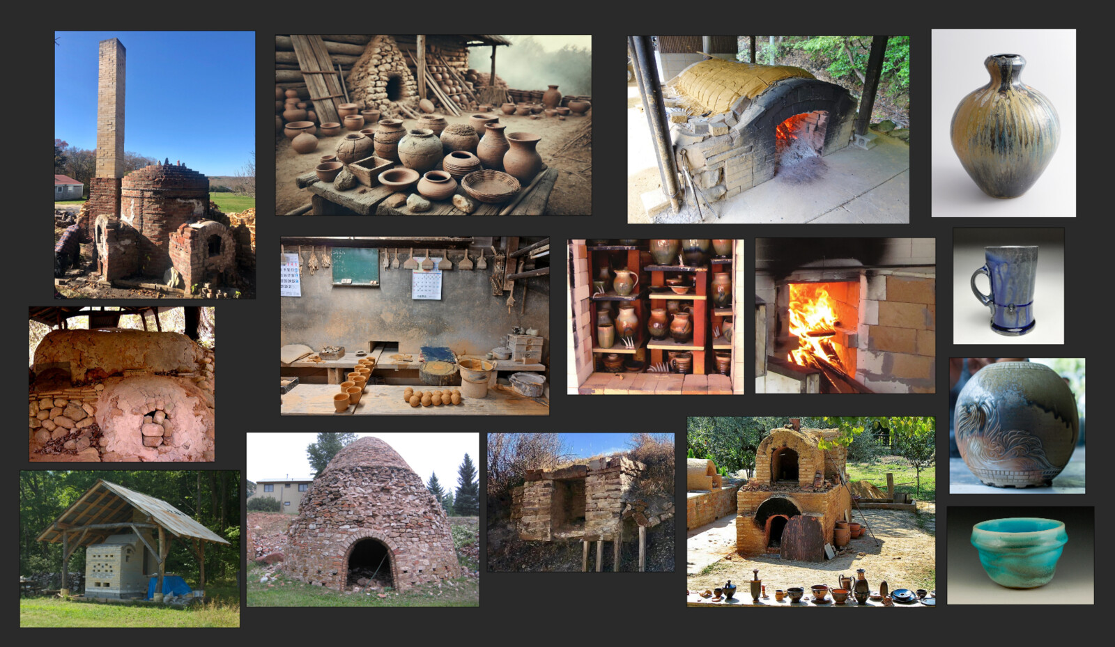 I had a lot of fun researching the wood-fired kiln process - lots of really cool kiln shapes. I don't know if mine would be the most practical but I was keen to make something slightly magical and flame-shaped.